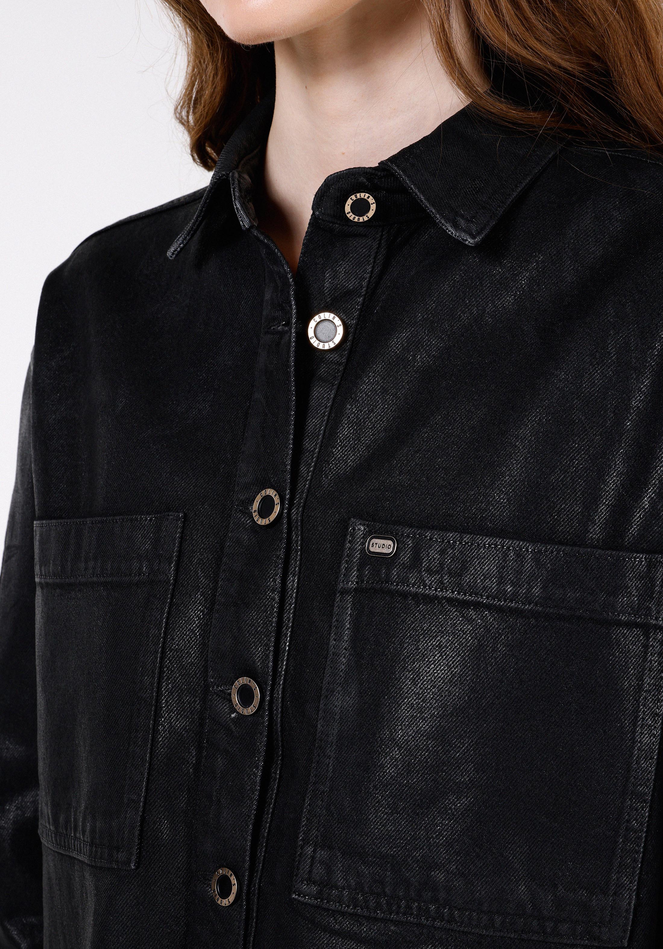 Afișați detalii pentru Camasa Cu Maneca Lunga De Dama Negru Oversize Fit  Cl1072278