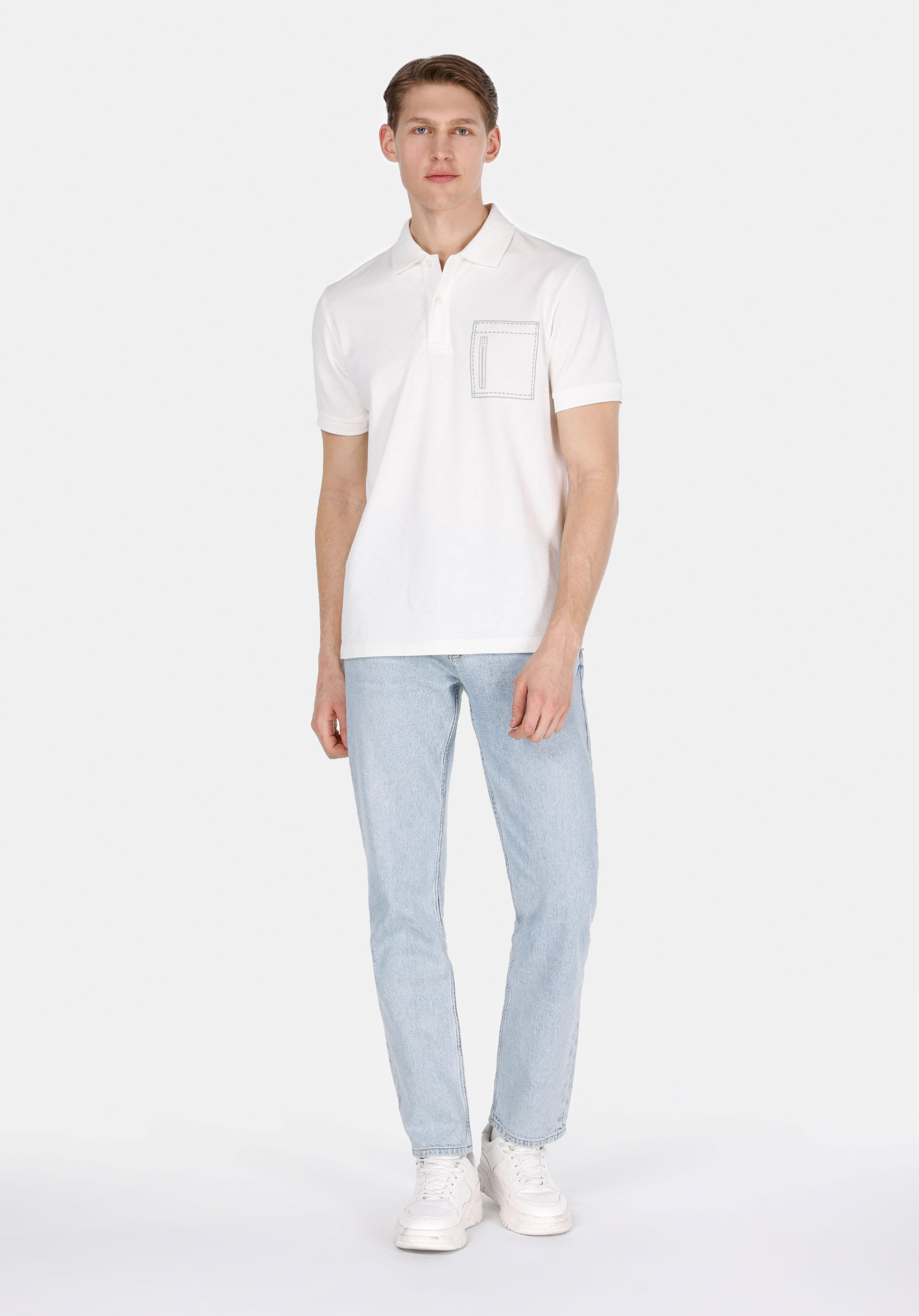 Afișați detalii pentru Blugi Indigo Slim Straight Pentru Bărbați