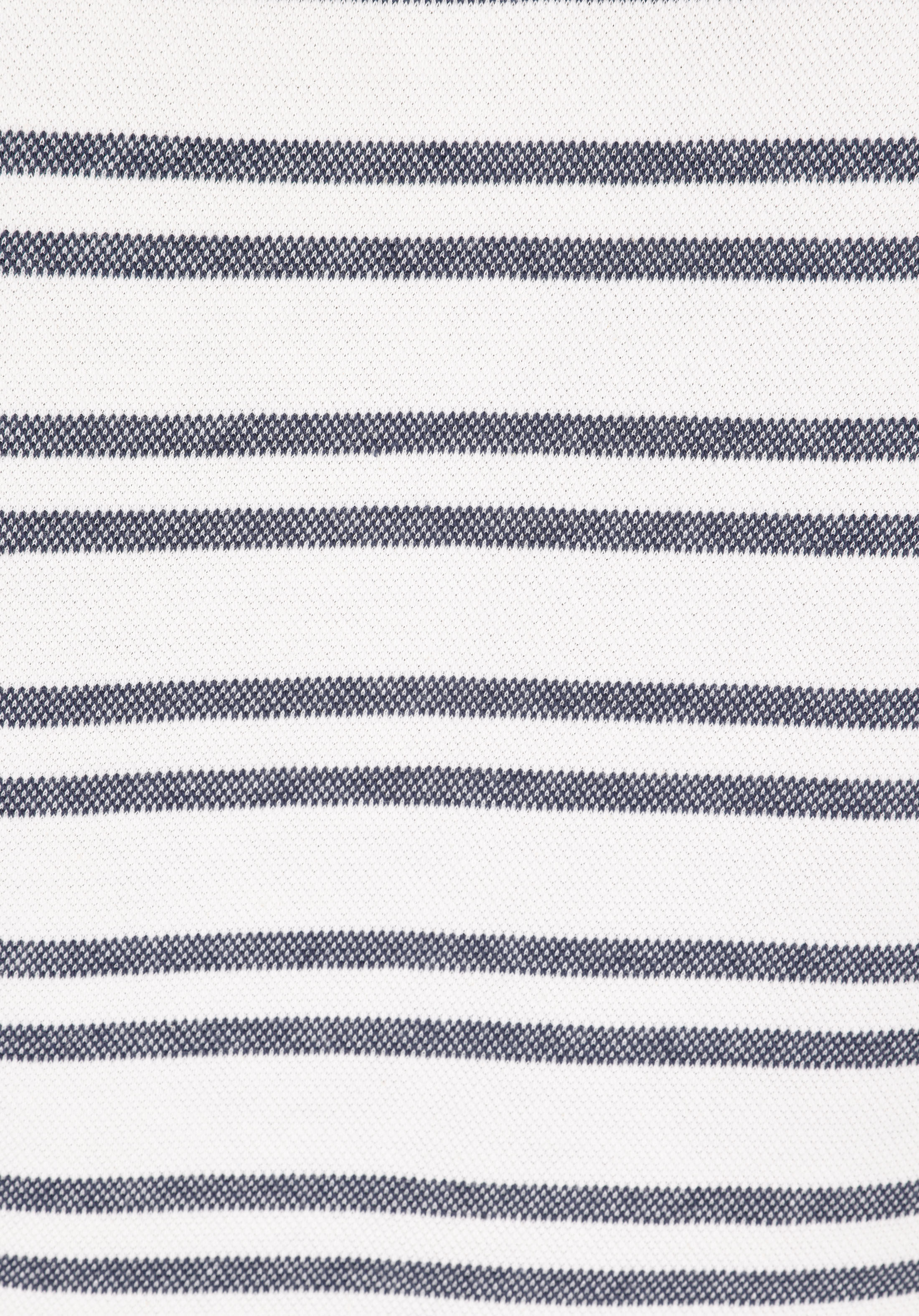 Afișați detalii pentru Tricou Cu Mânecă Scurtă Albă Cu Guler Rotund Cu Dungi Comfort Fit