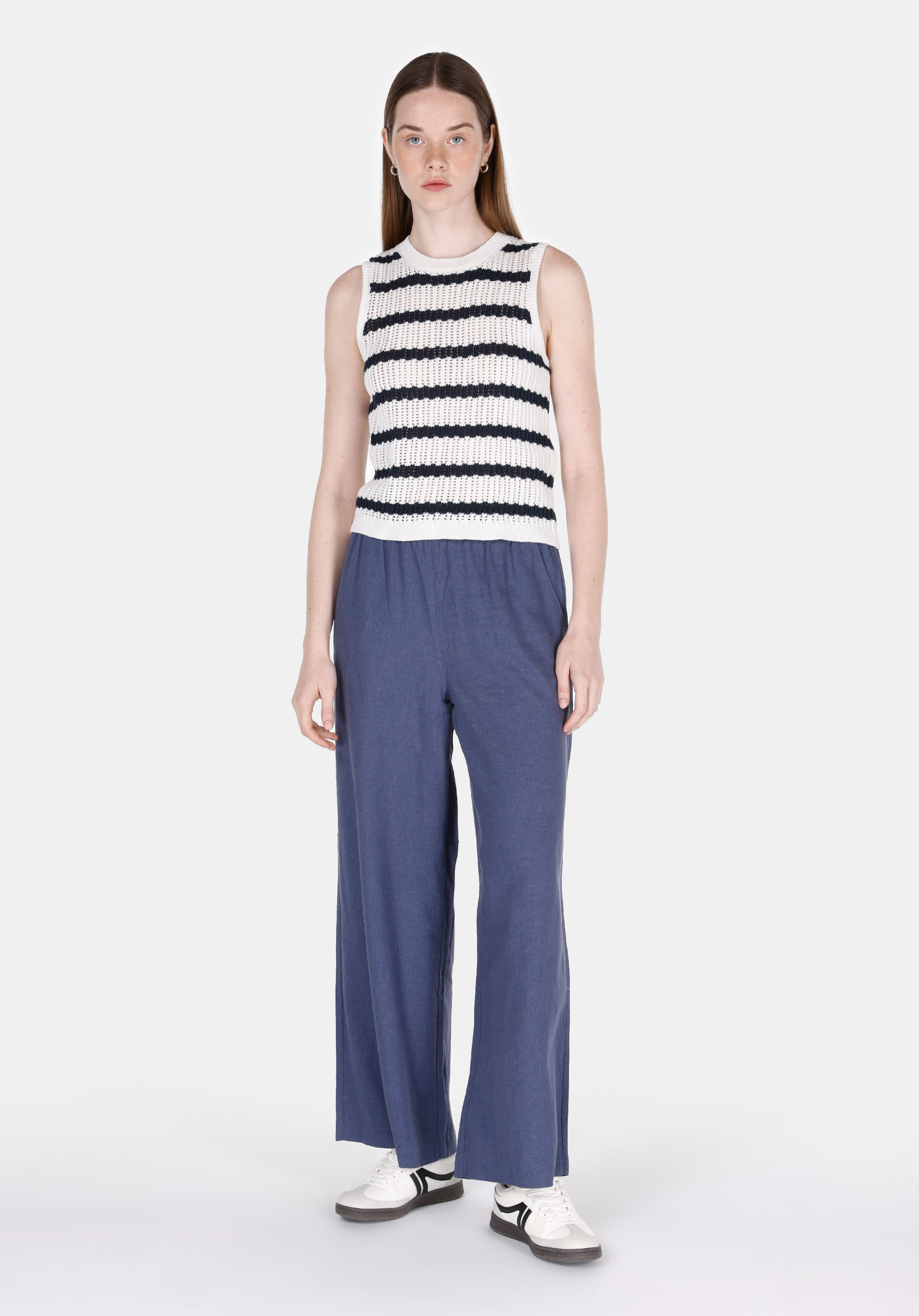 Afișați detalii pentru Pantaloni De Dama Albastru Regular Fit  Cl1074805