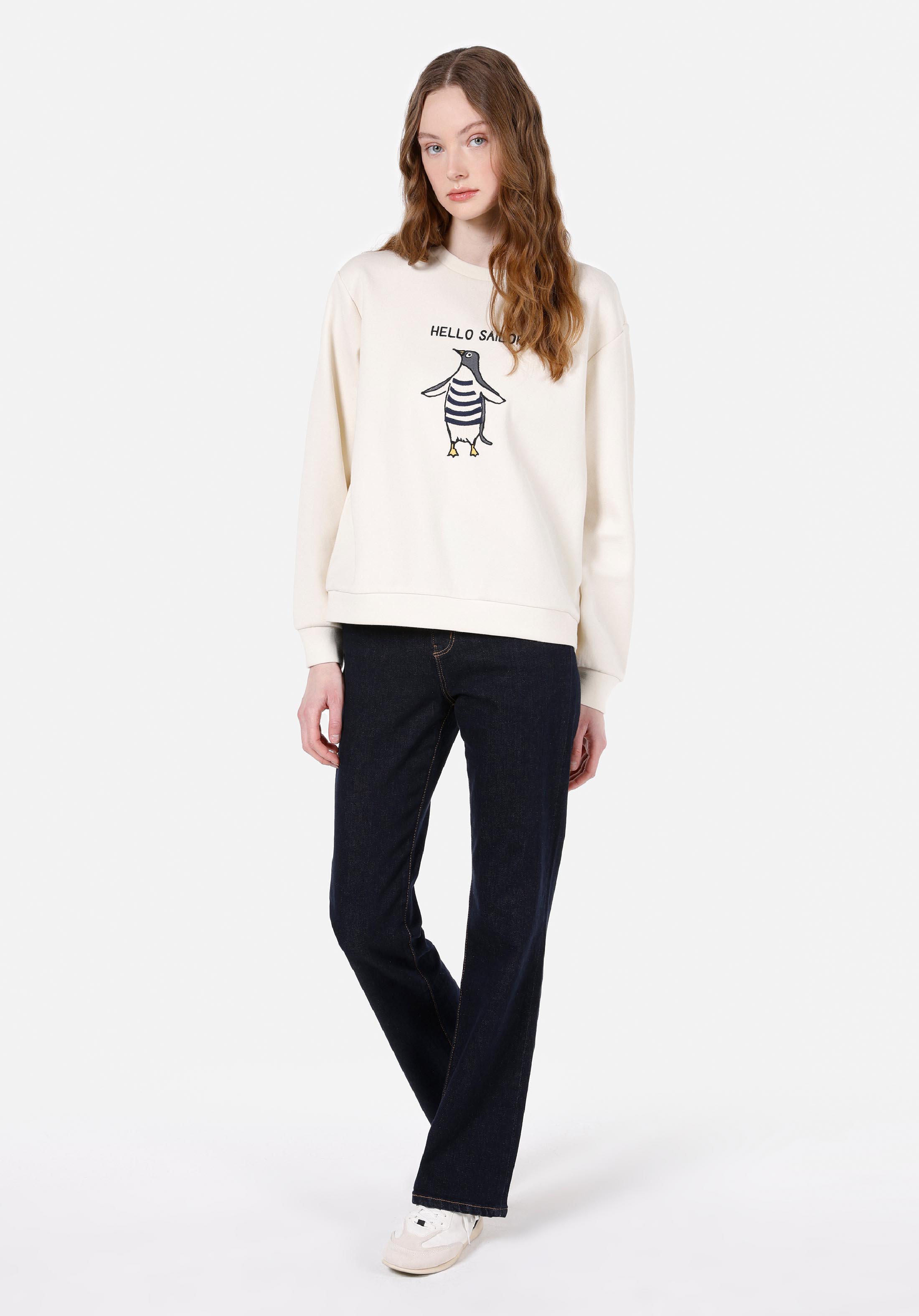 Afișați detalii pentru Hanorac / Bluza De Dama Alb Regular Fit  Cl1073673