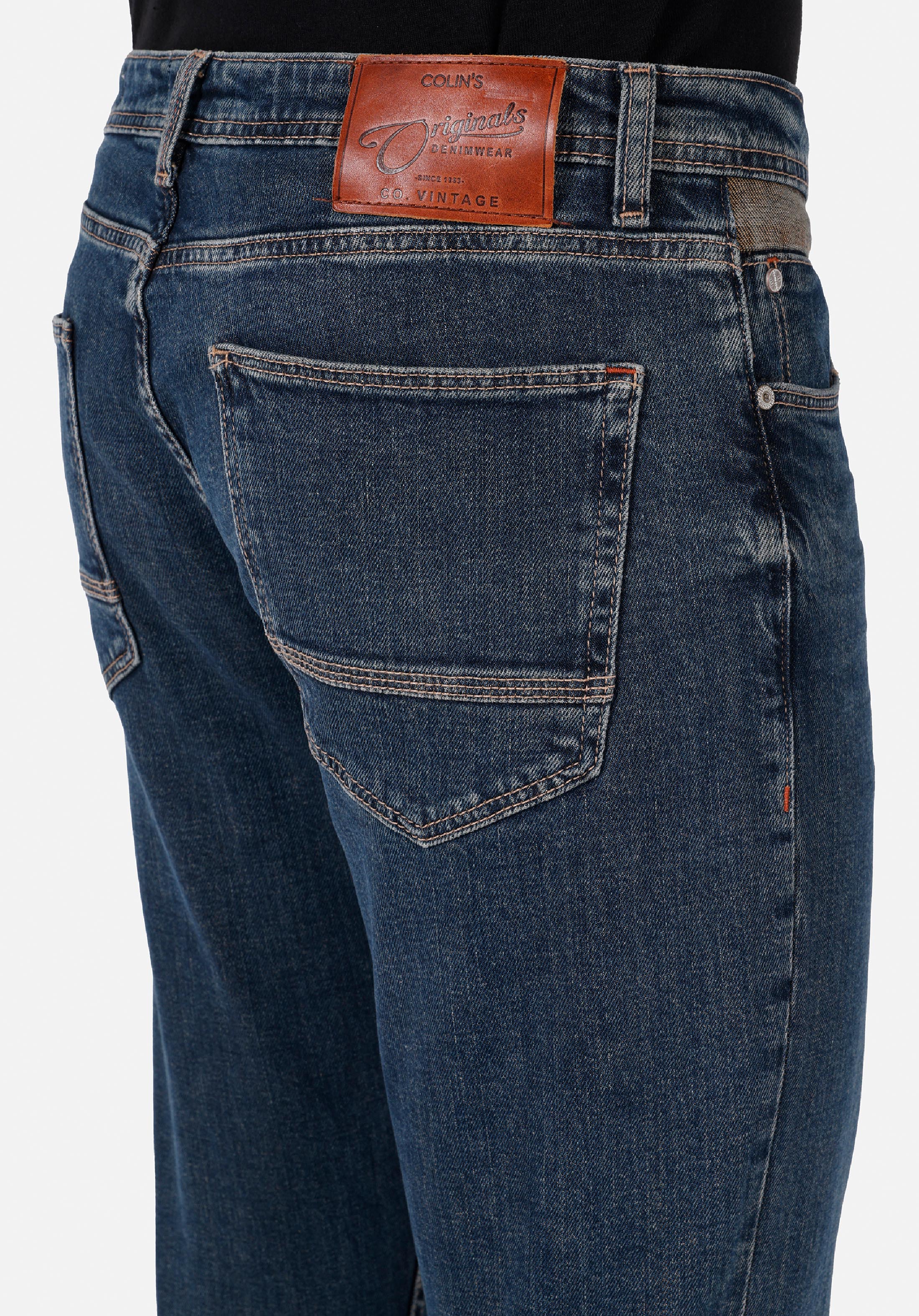 Afișați detalii pentru Pantaloni De Barbati Albastru Regular Fit 067 Jack Cl1072431