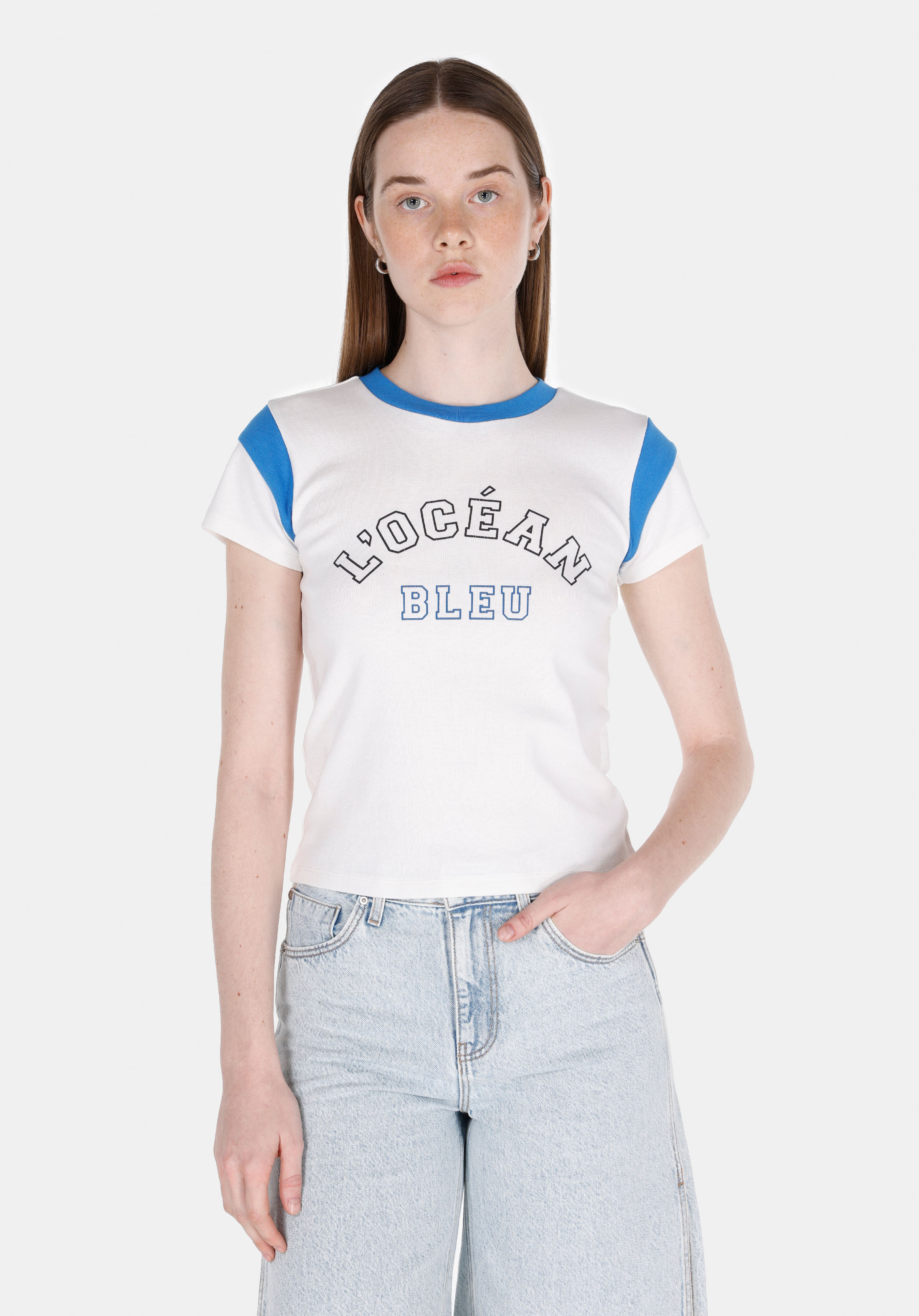 Afișați detalii pentru Tricou Cu Maneca Scurta De Dama Alb Regular Fit  Cl1073708