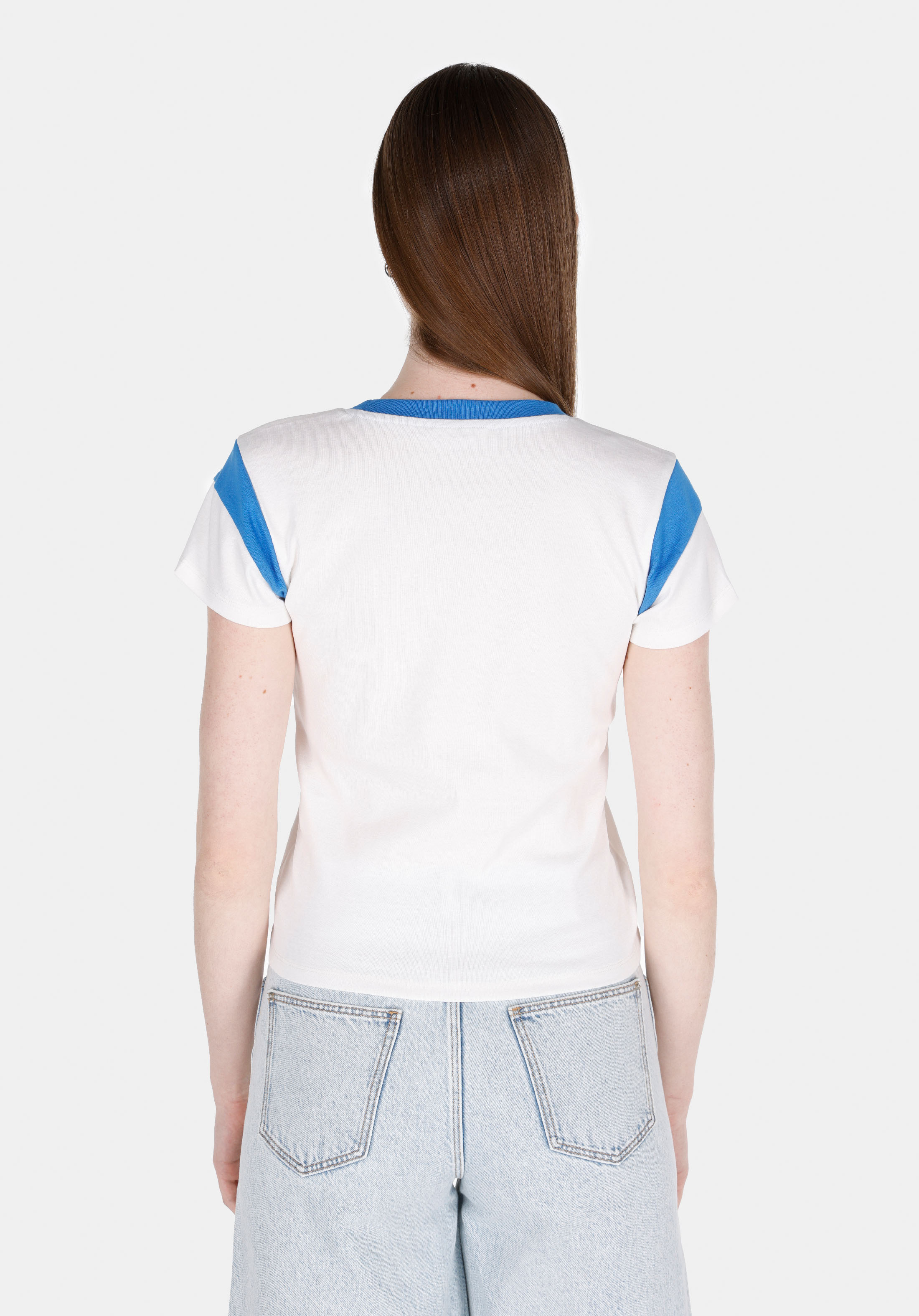 Afișați detalii pentru Tricou Cu Maneca Scurta De Dama Alb Regular Fit  Cl1073708