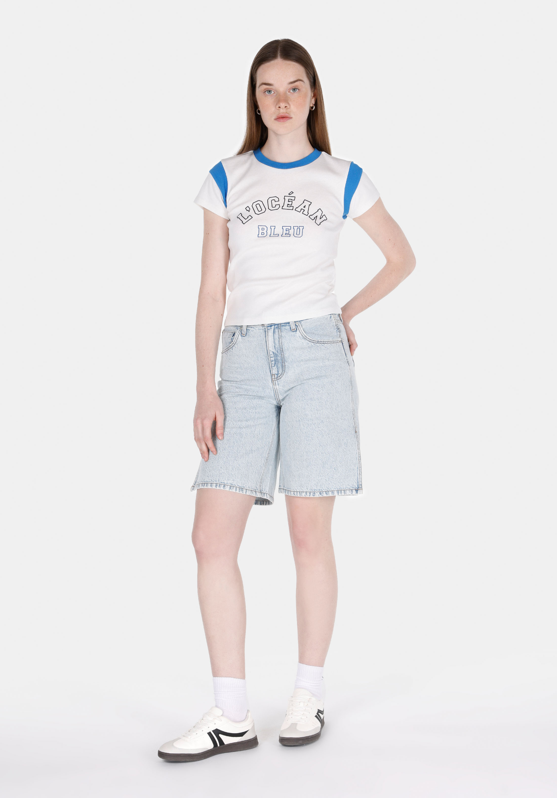 Afișați detalii pentru Tricou Cu Maneca Scurta De Dama Alb Regular Fit  Cl1073708