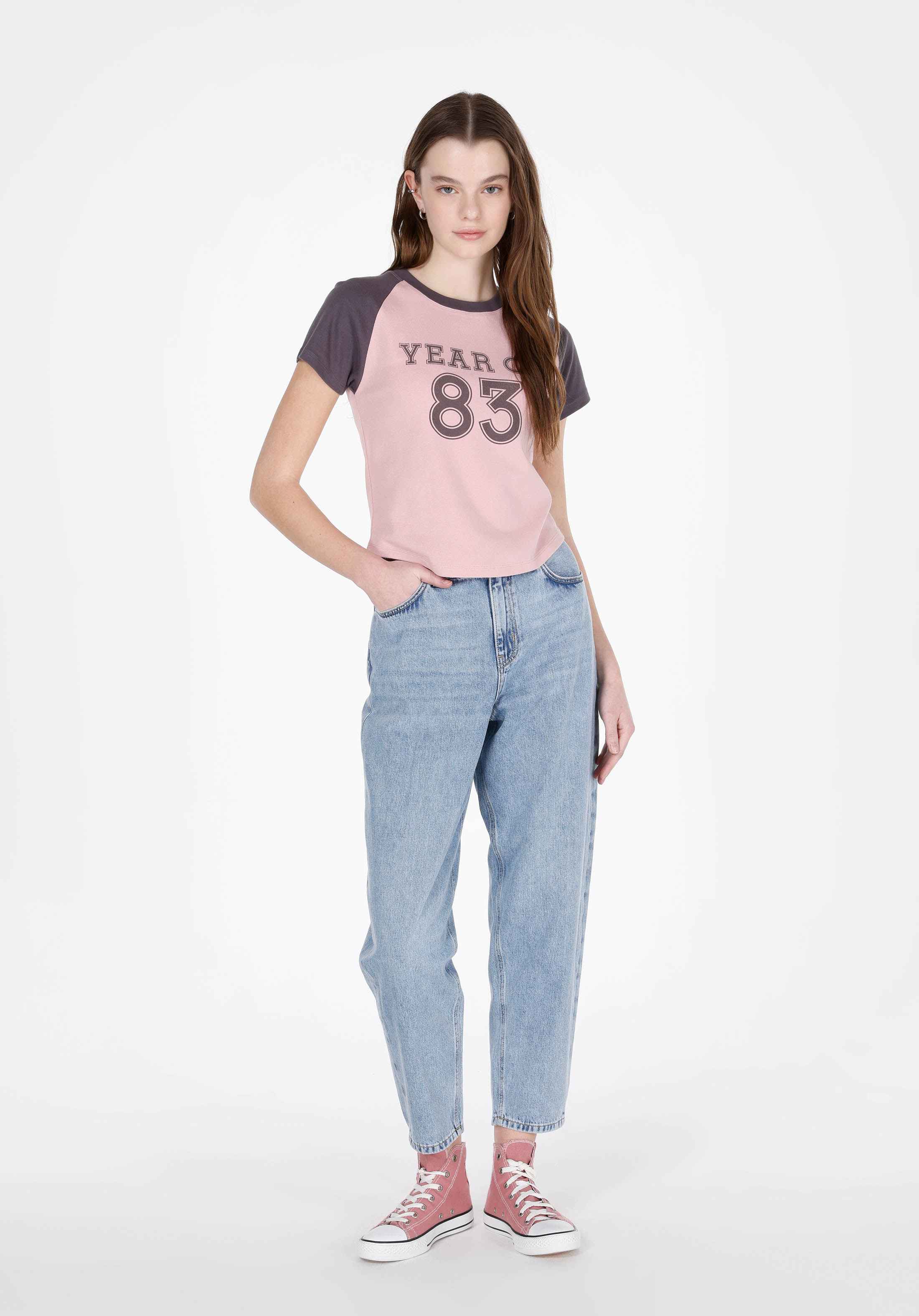 Afișați detalii pentru Pantaloni De Dama Albastru Barrel Fit  Cl1075182