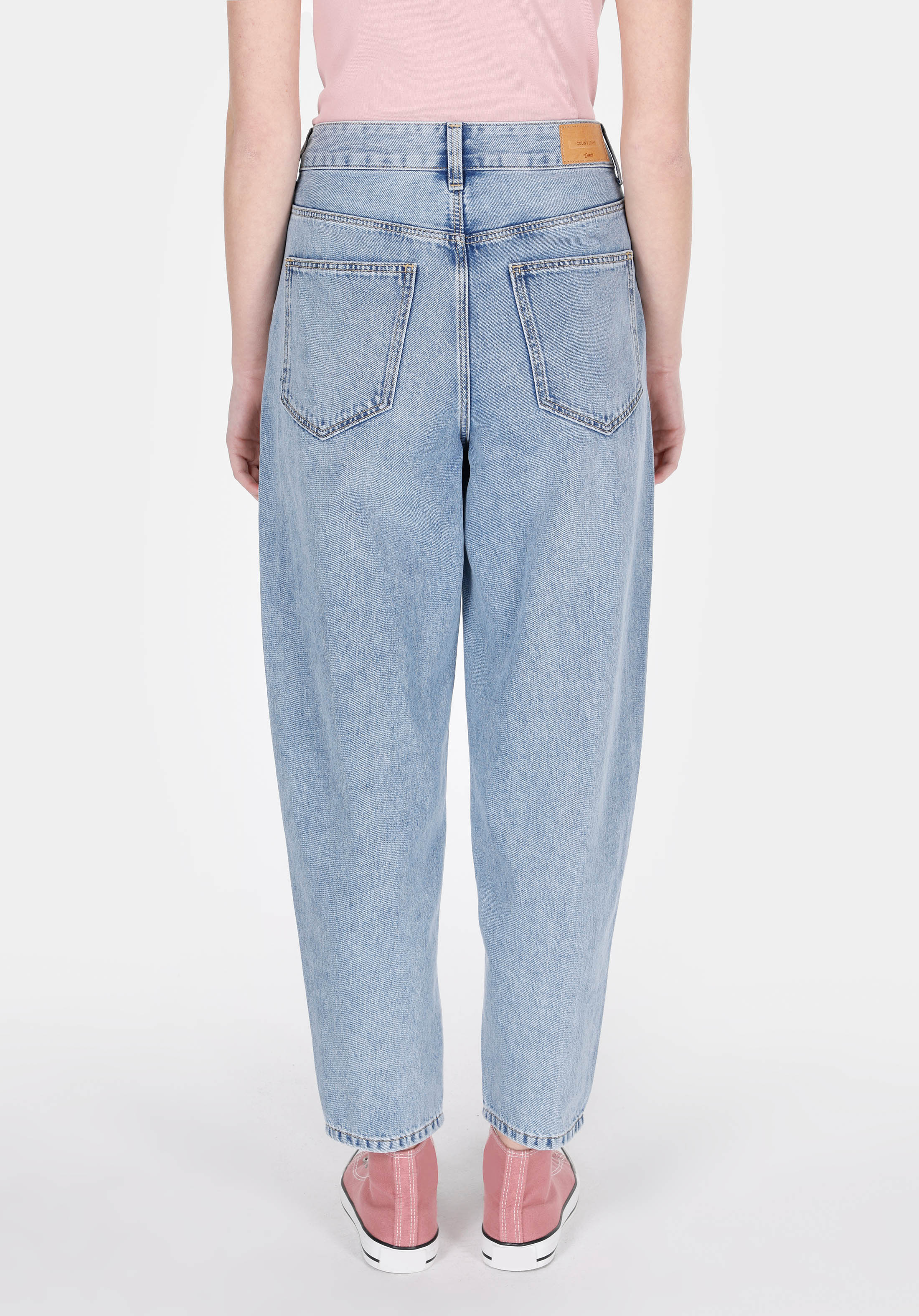 Afișați detalii pentru Pantaloni De Dama Albastru Barrel Fit  Cl1075182