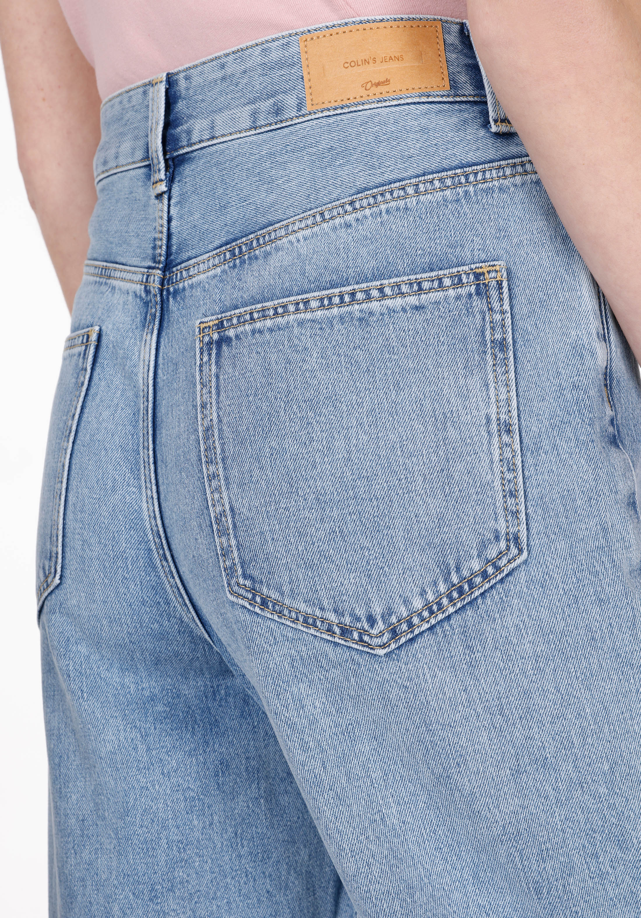 Afișați detalii pentru Pantaloni De Dama Albastru Barrel Fit  Cl1075182