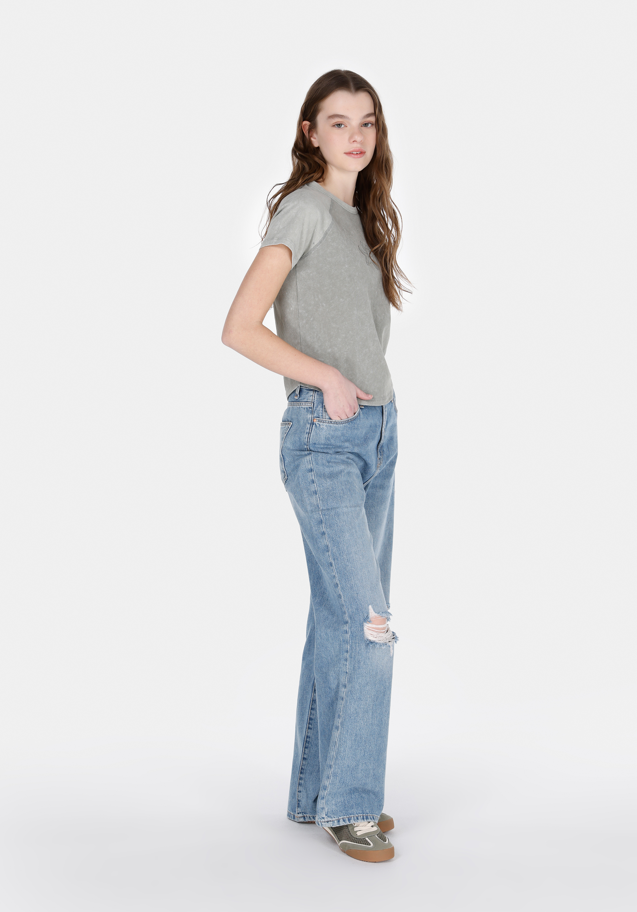 Afișați detalii pentru Tricou Cu Maneca Scurta De Dama Kaki Slim Fit  Cl1073710