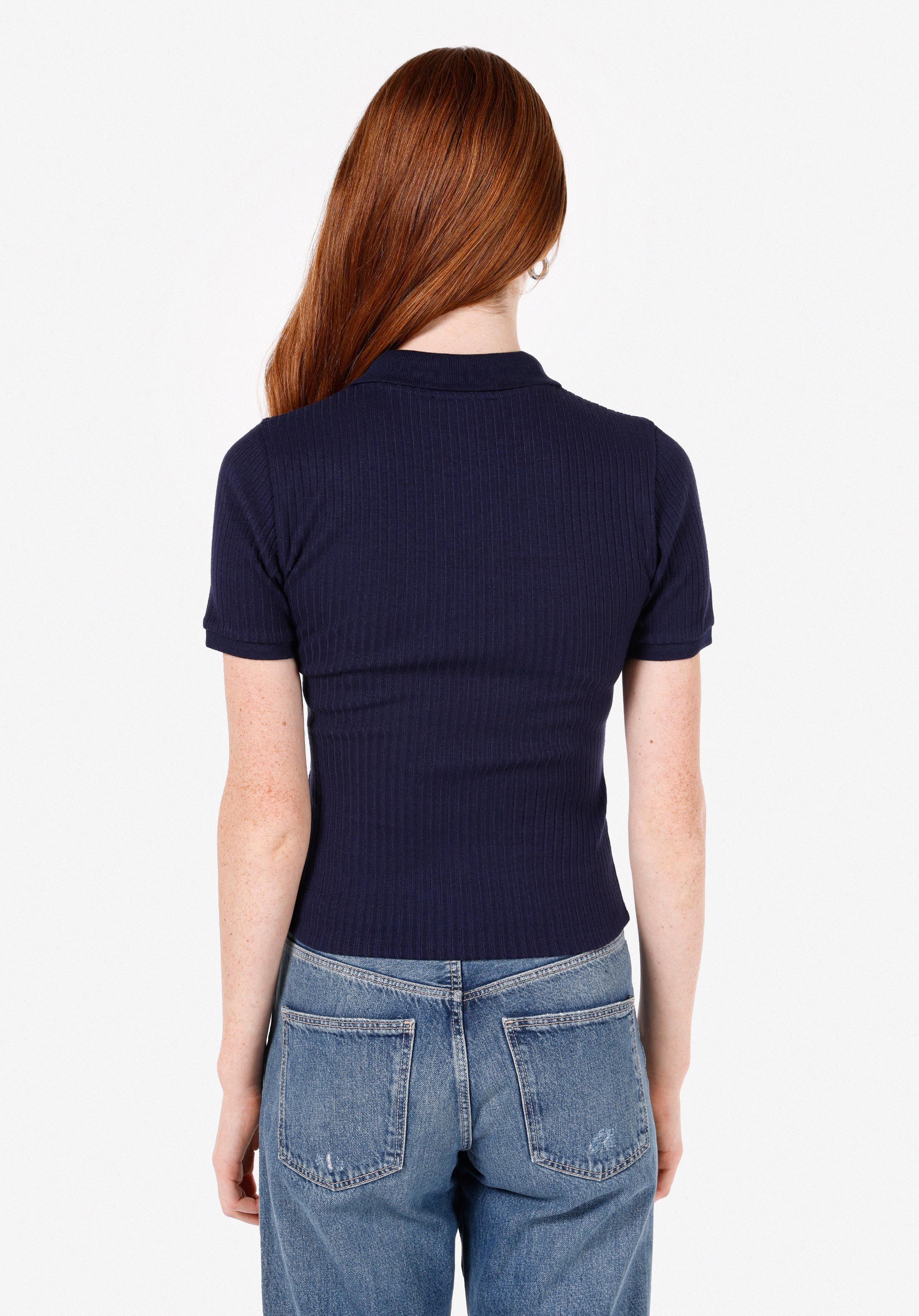 Afișați detalii pentru Tricou Polo Cu Maneca Scurta De Dama Albastru Marin Slim Fit  Cl1072524