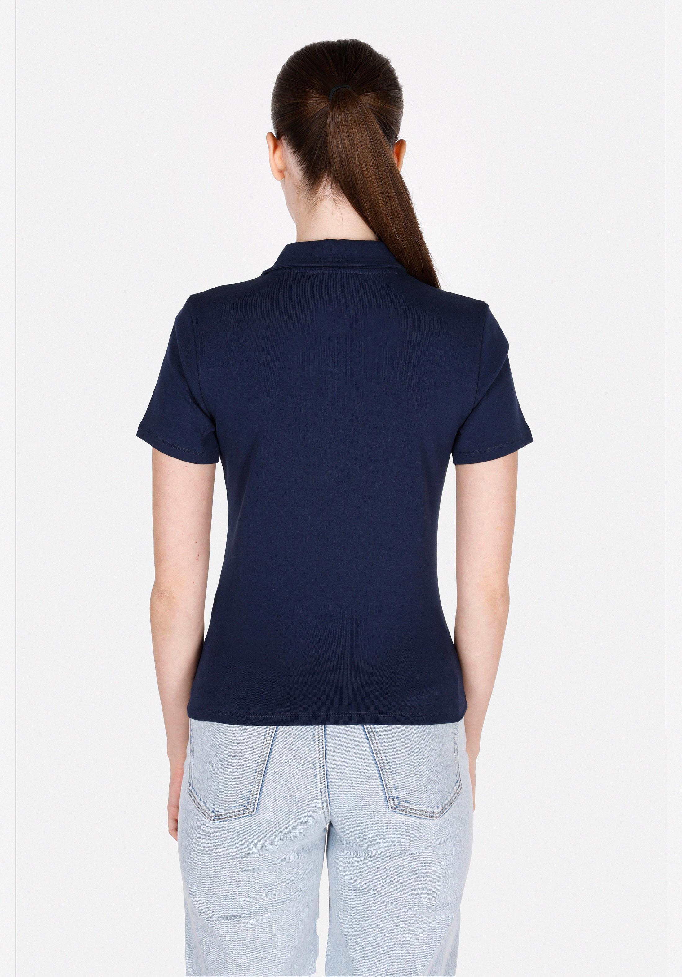 Afișați detalii pentru Tricou Cu Maneca Scurta De Dama Albastru Marin Slim Fit  Cl1073834