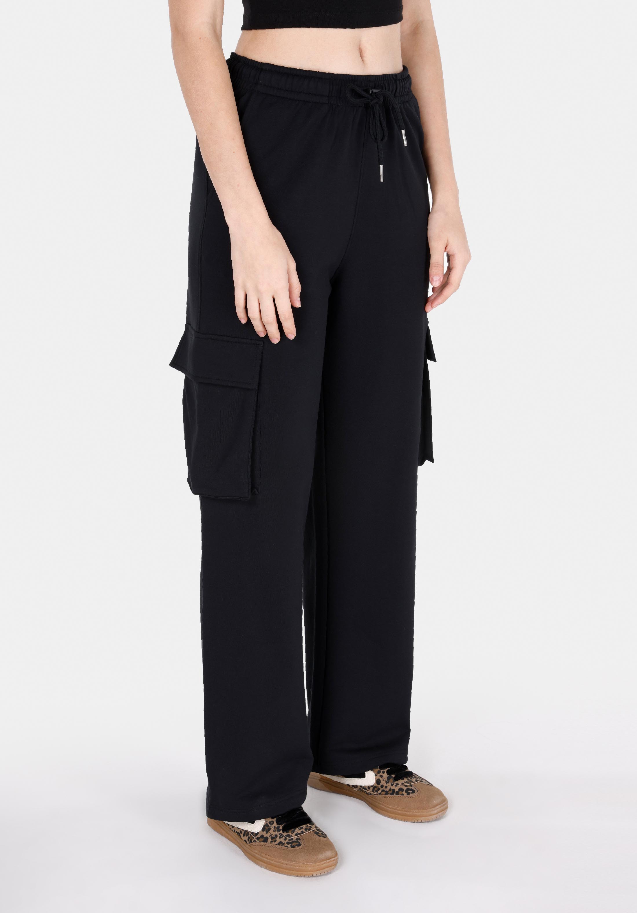 Afișați detalii pentru Pantaloni De Trening De Dama Negru Regular Fit  Cl1072561