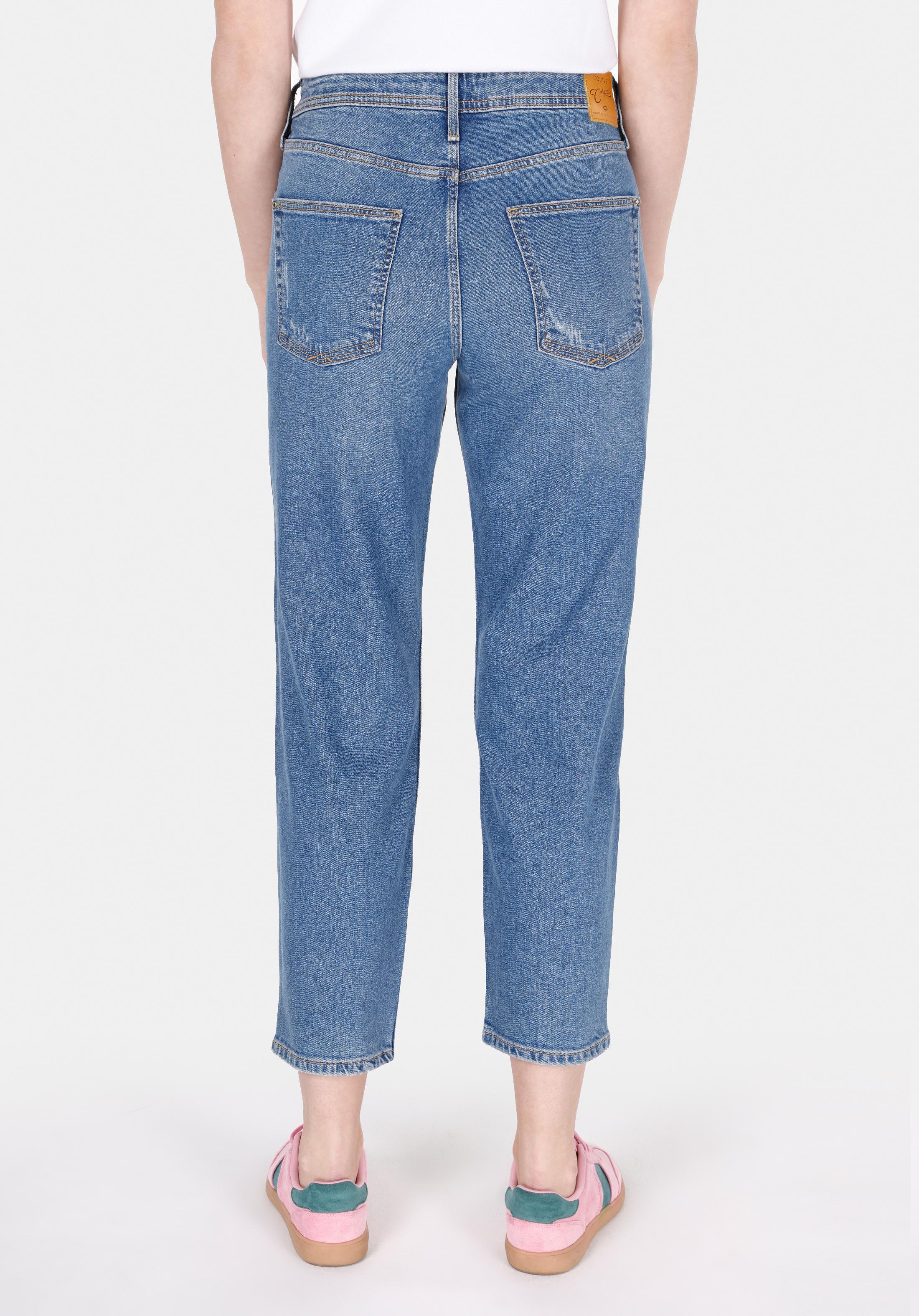 Afișați detalii pentru Pantaloni De Dama Albastru Boyfriend Fit 893 Julia Cl1072658