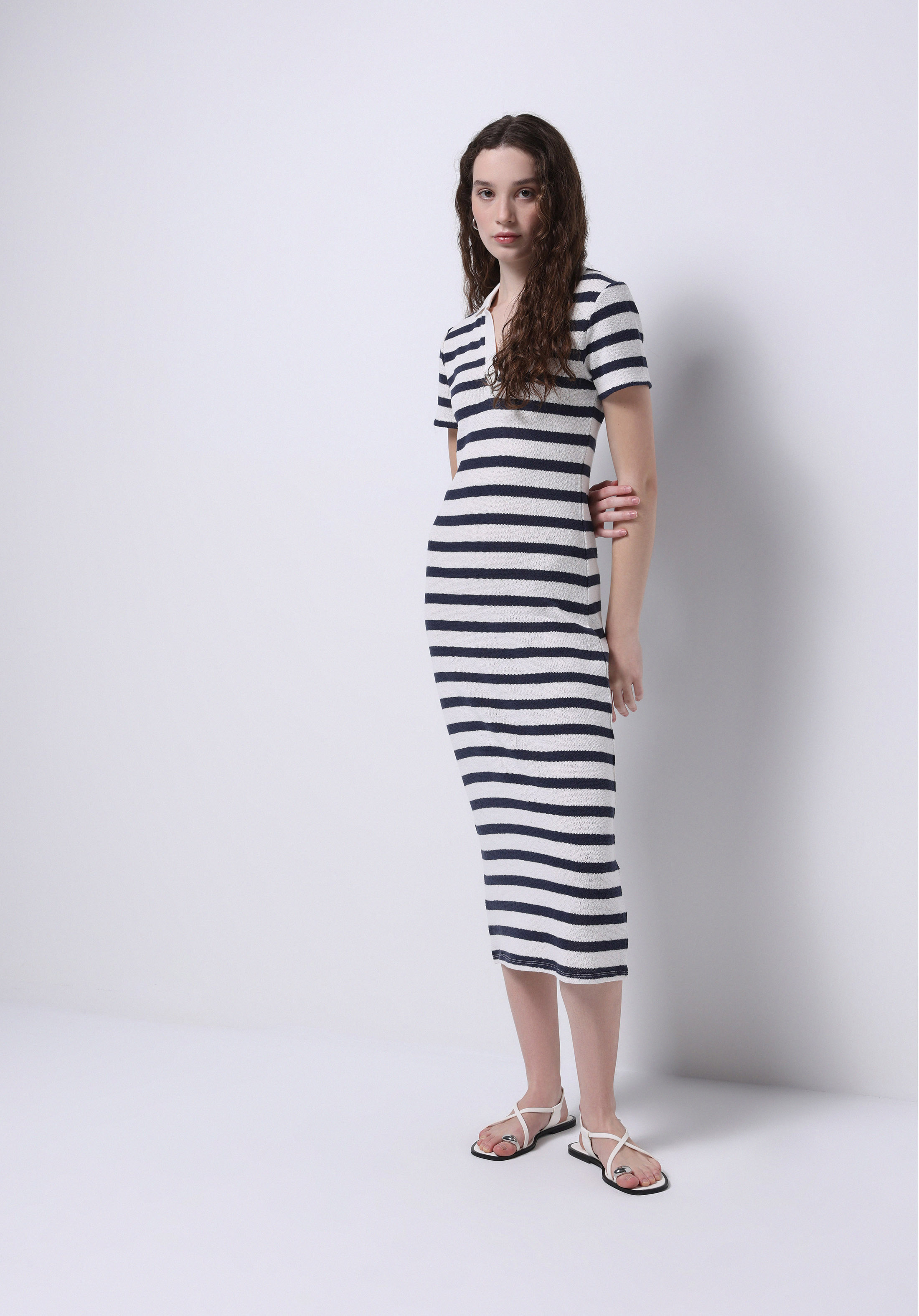 Afișați detalii pentru Rochie De Dama Albastru Marin Slim Fit  Cl1072965