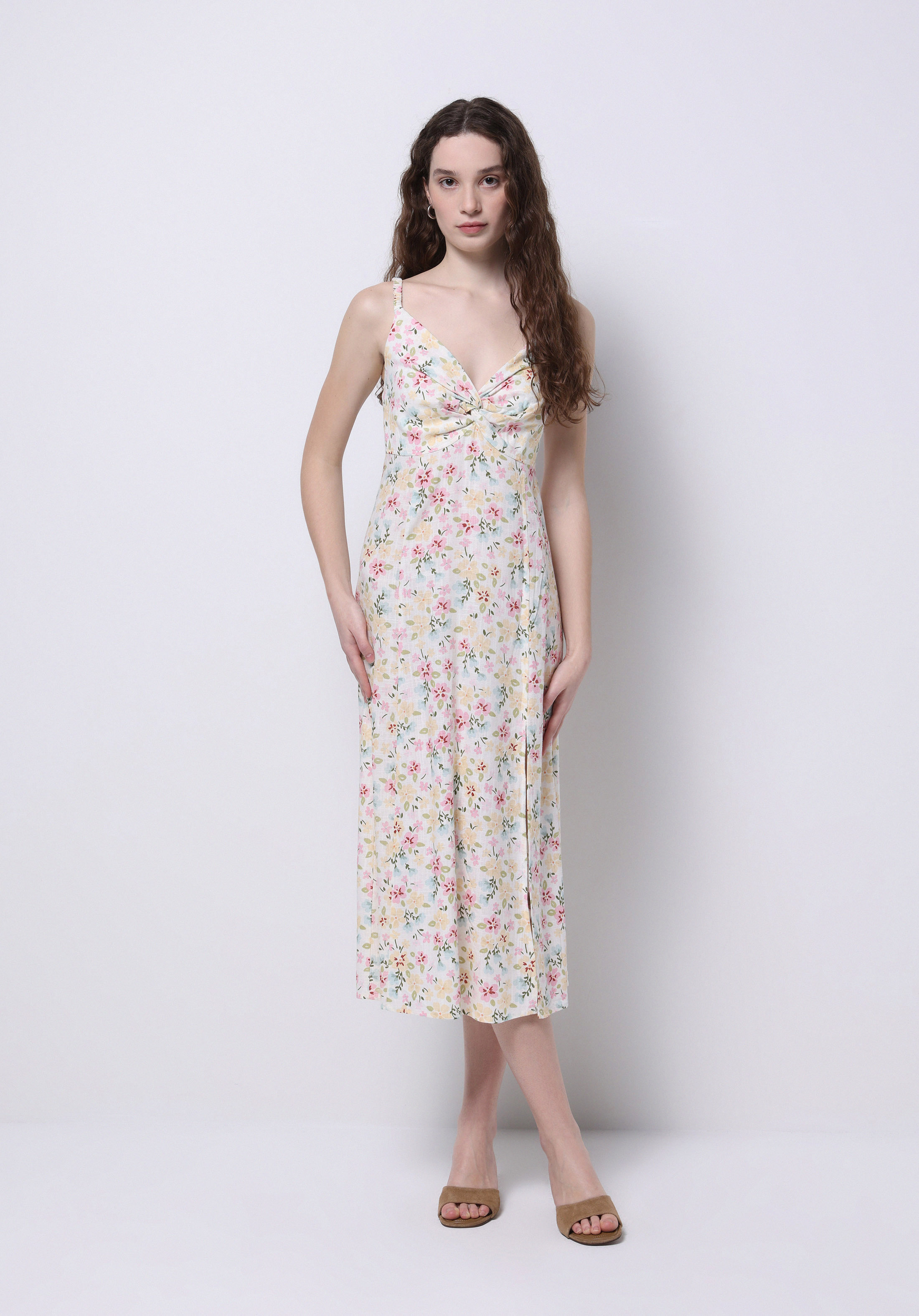 Afișați detalii pentru Rochie Slim Fit Ecru Pentru Femei