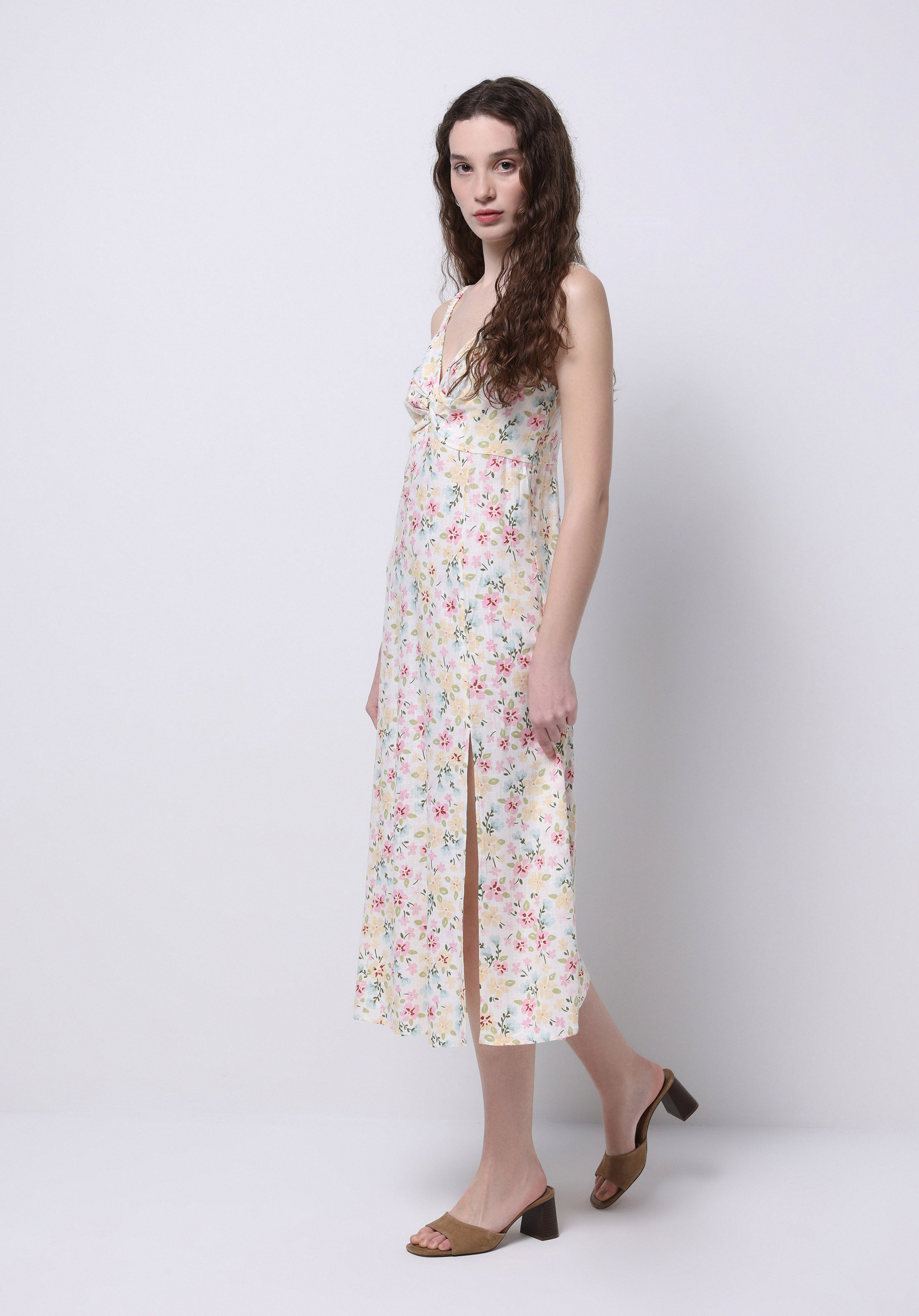 Afișați detalii pentru Rochie Slim Fit Ecru Pentru Femei