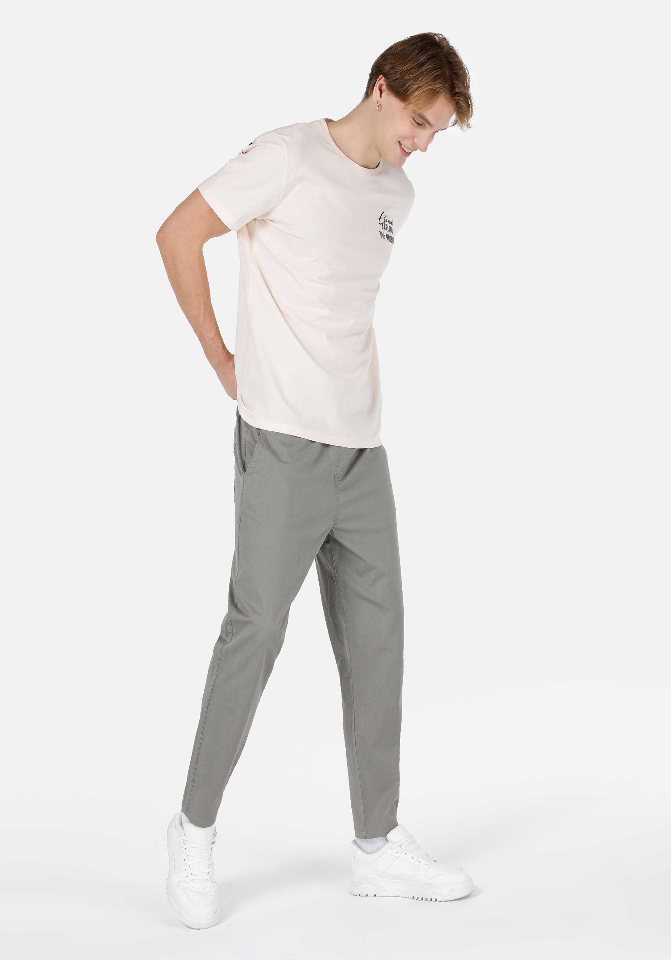 Afișați detalii pentru Pantaloni De Barbati Verde Comfort Fit  Cl1069366