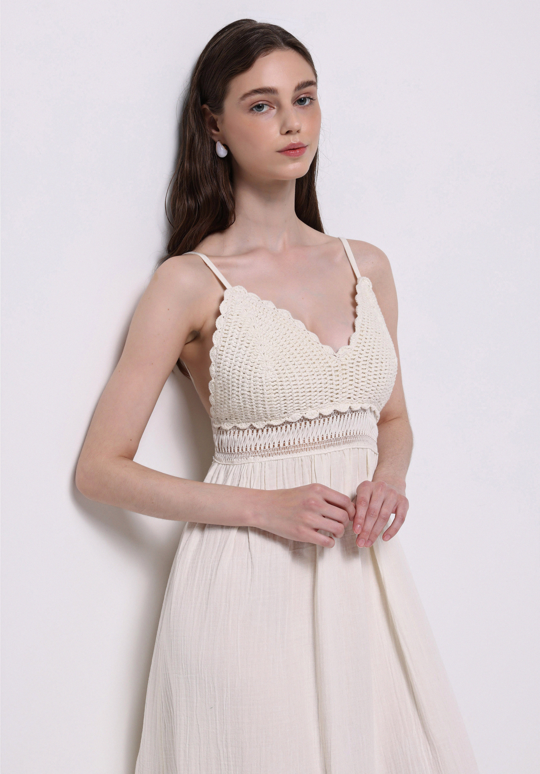 Afișați detalii pentru Rochie Ecru Pentru Femei Regular Fit