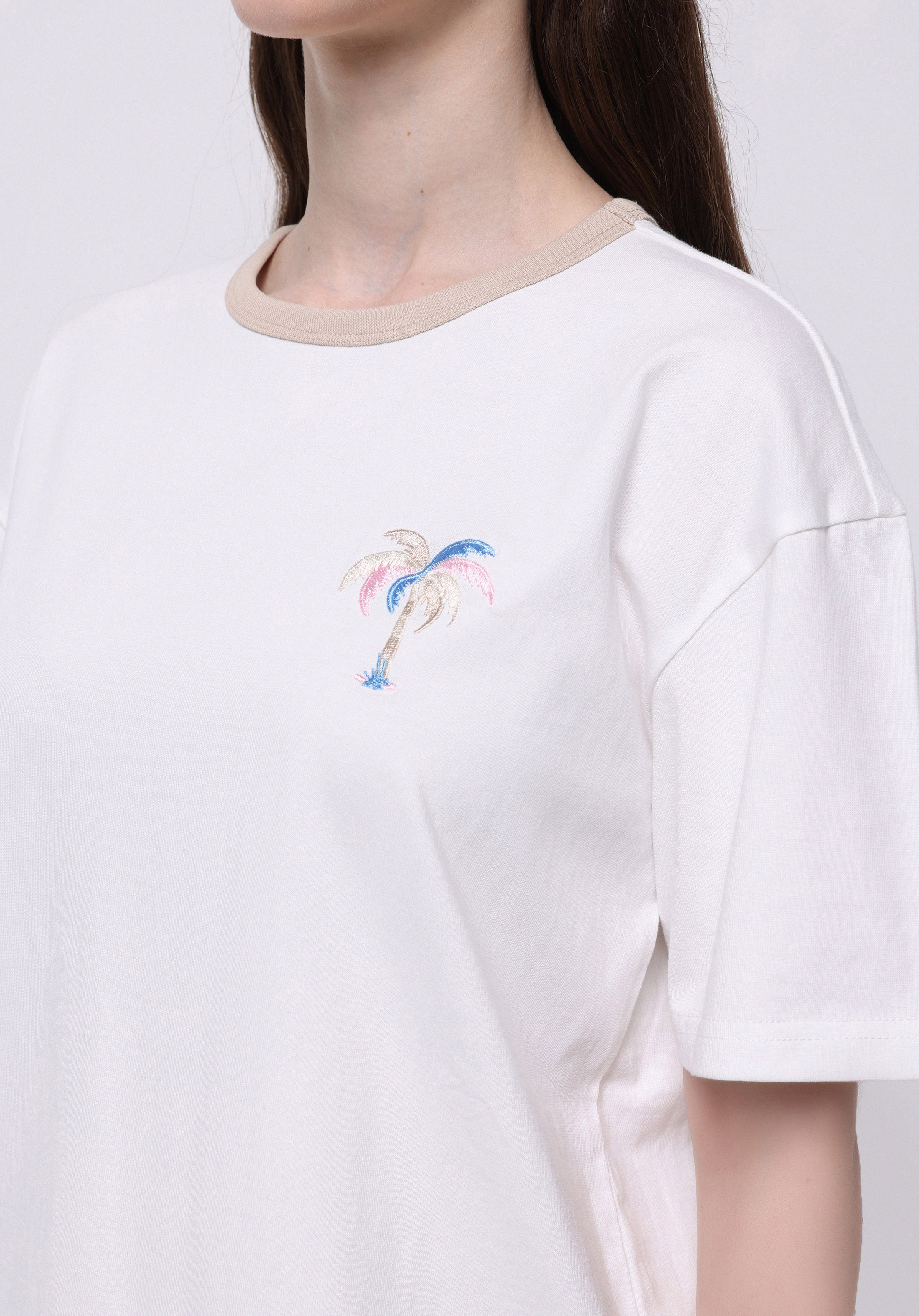 Afișați detalii pentru Tricou Cu Maneca Scurta De Dama Alb Relax Fit  Cl1073922
