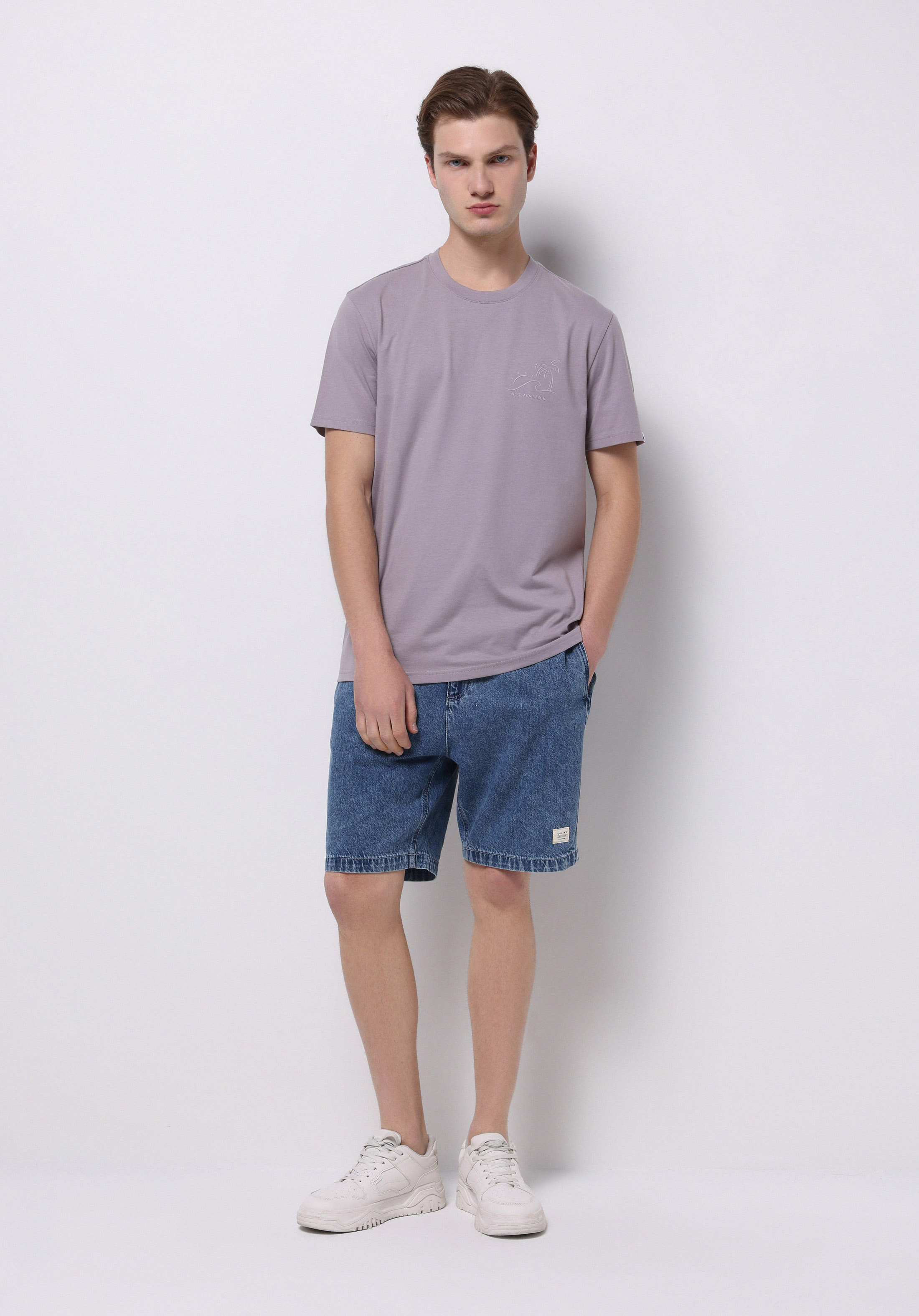 Afișați detalii pentru Regular Fit Talie Medie Drept Bărbați Indigo Jean Pantaloni Scurți