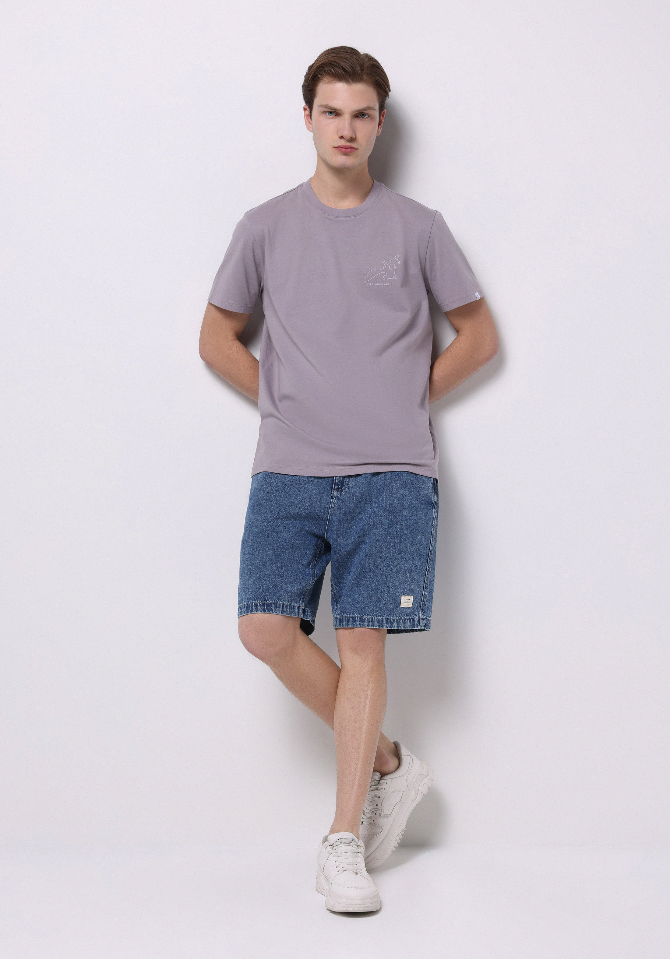 Afișați detalii pentru Regular Fit Talie Medie Drept Bărbați Indigo Jean Pantaloni Scurți