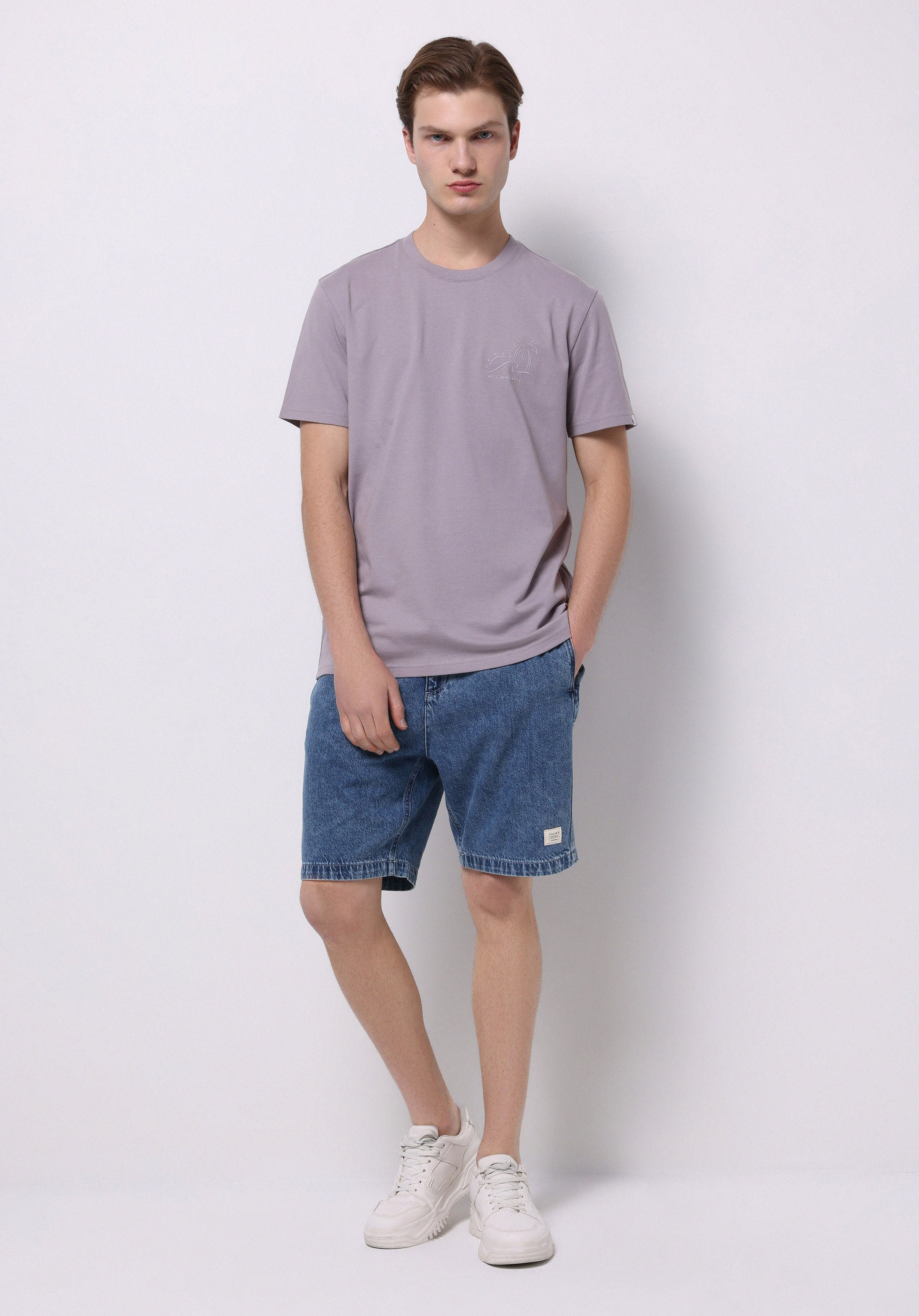 Afișați detalii pentru Tricou Cu Maneca Scurta De Barbati Mov Regular Fit  Cl1074811