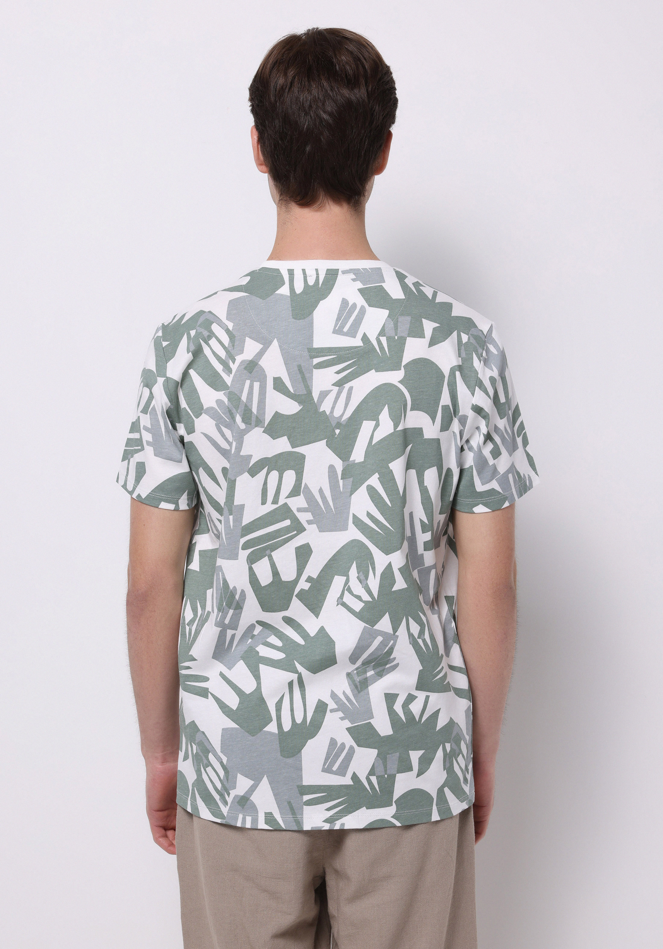 Afișați detalii pentru Tricou Cu Maneca Scurta De Barbati Verde Regular Fit  Cl1075022