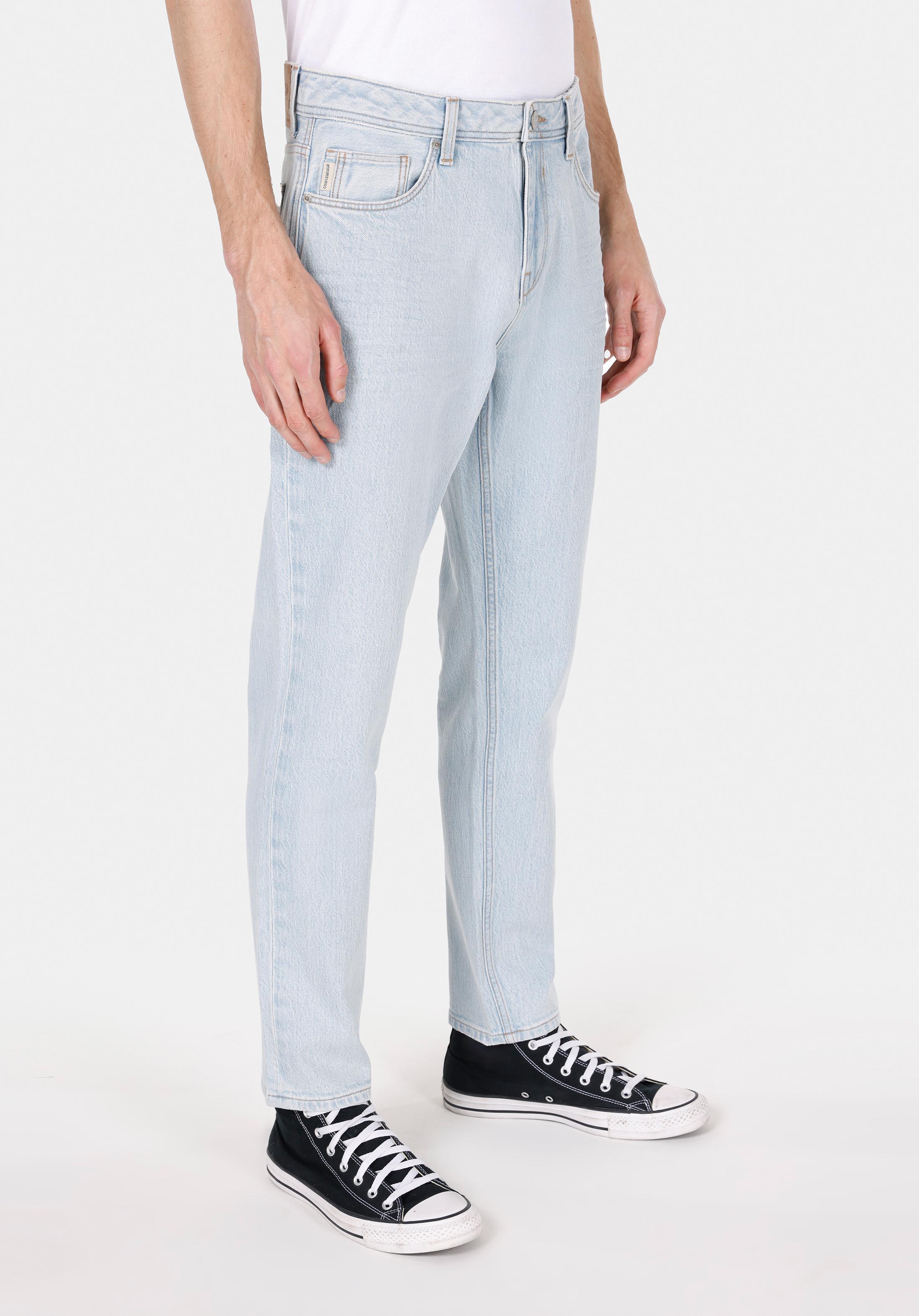 Afișați detalii pentru Regular Fit Mid Waist Slim Leg Blugi İndigo Pentru Bărbați