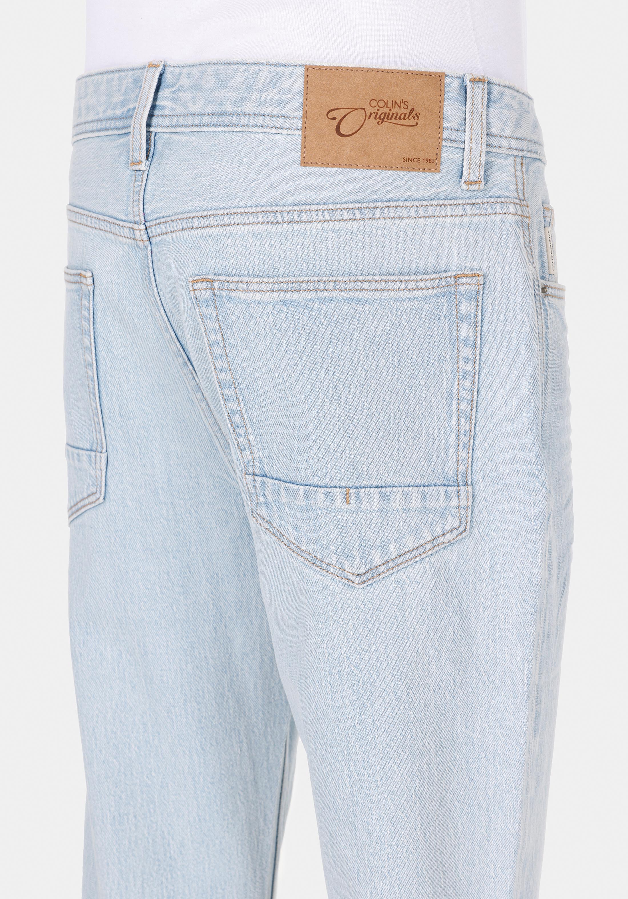Afișați detalii pentru Regular Fit Mid Waist Slim Leg Blugi İndigo Pentru Bărbați