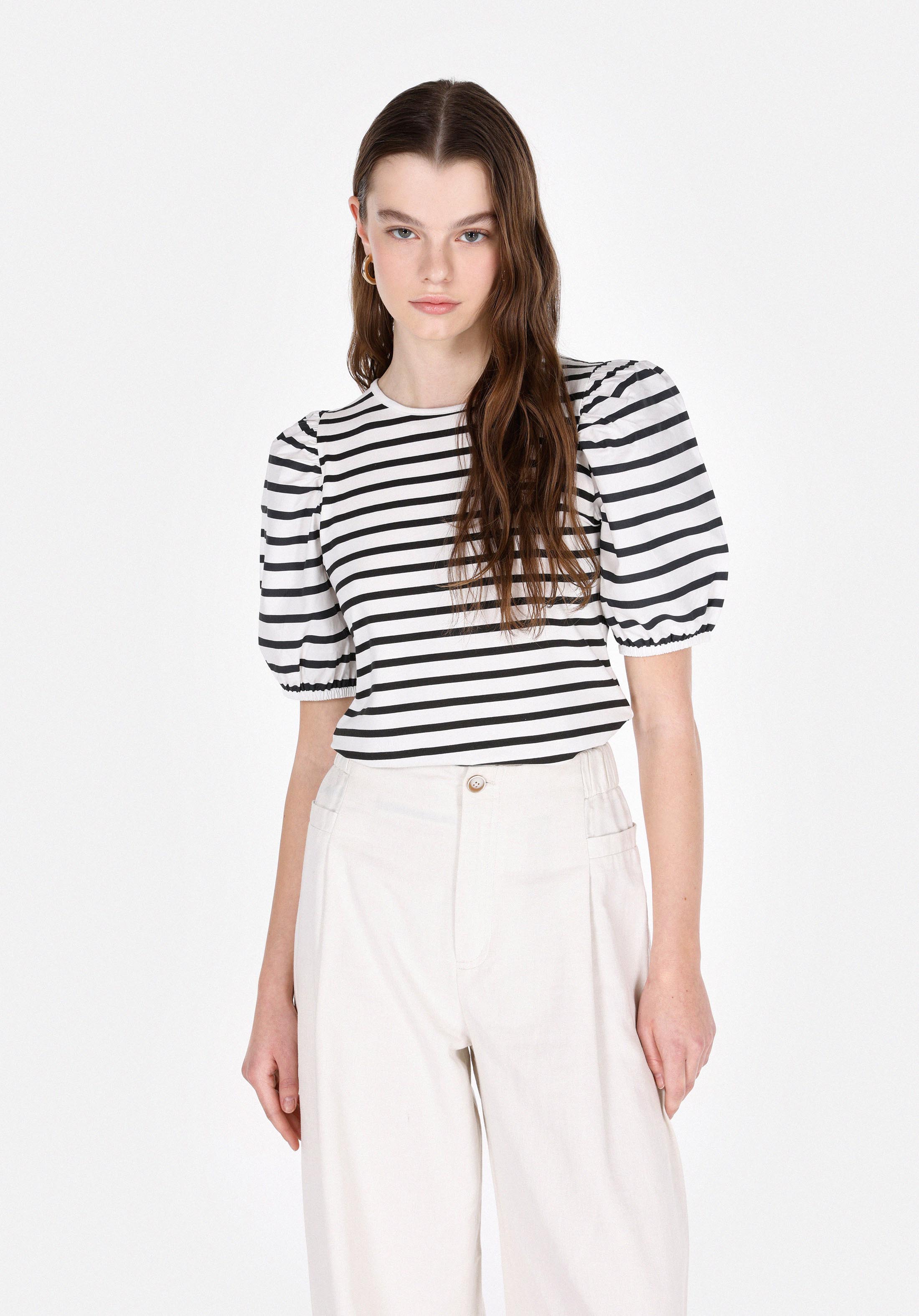 Afișați detalii pentru Bluza Cu Maneca Scurta De Dama Alb Slim Fit  Cl1073549
