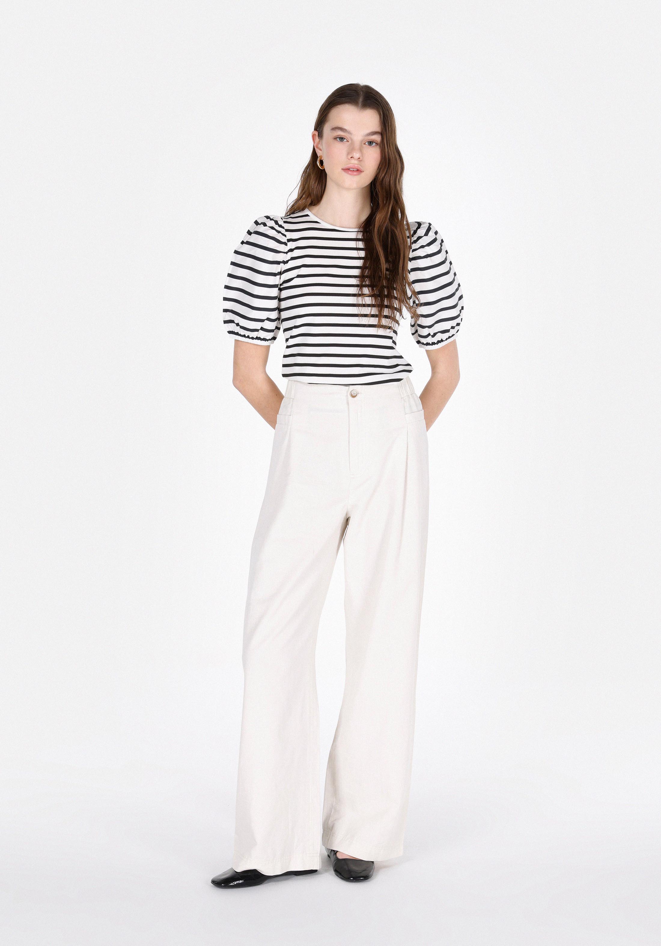 Afișați detalii pentru Bluza Cu Maneca Scurta De Dama Alb Slim Fit  Cl1073549