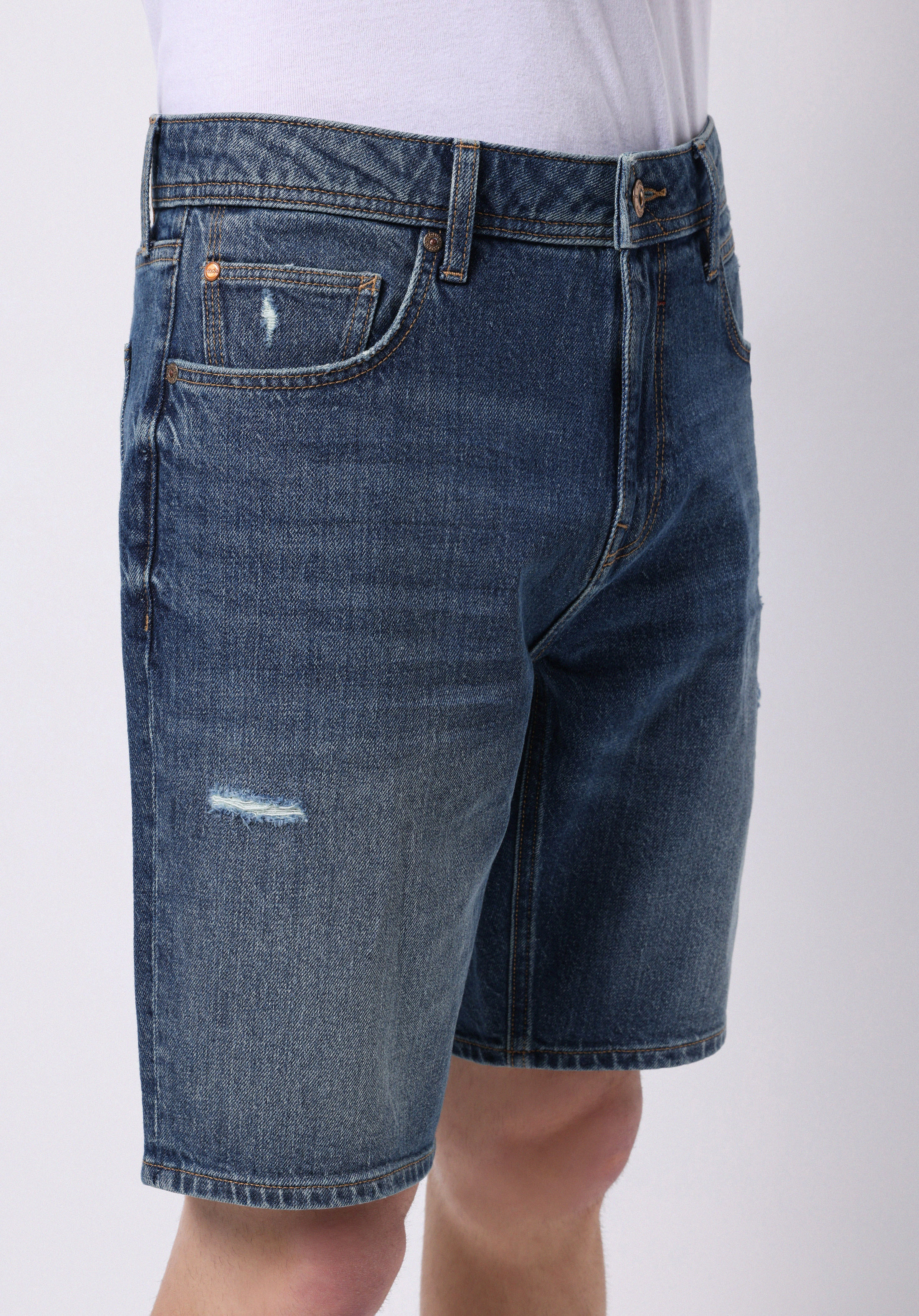 Afișați detalii pentru Short / Pantaloni Scurti De Barbati Albastru Regular Fit  Cl1074440