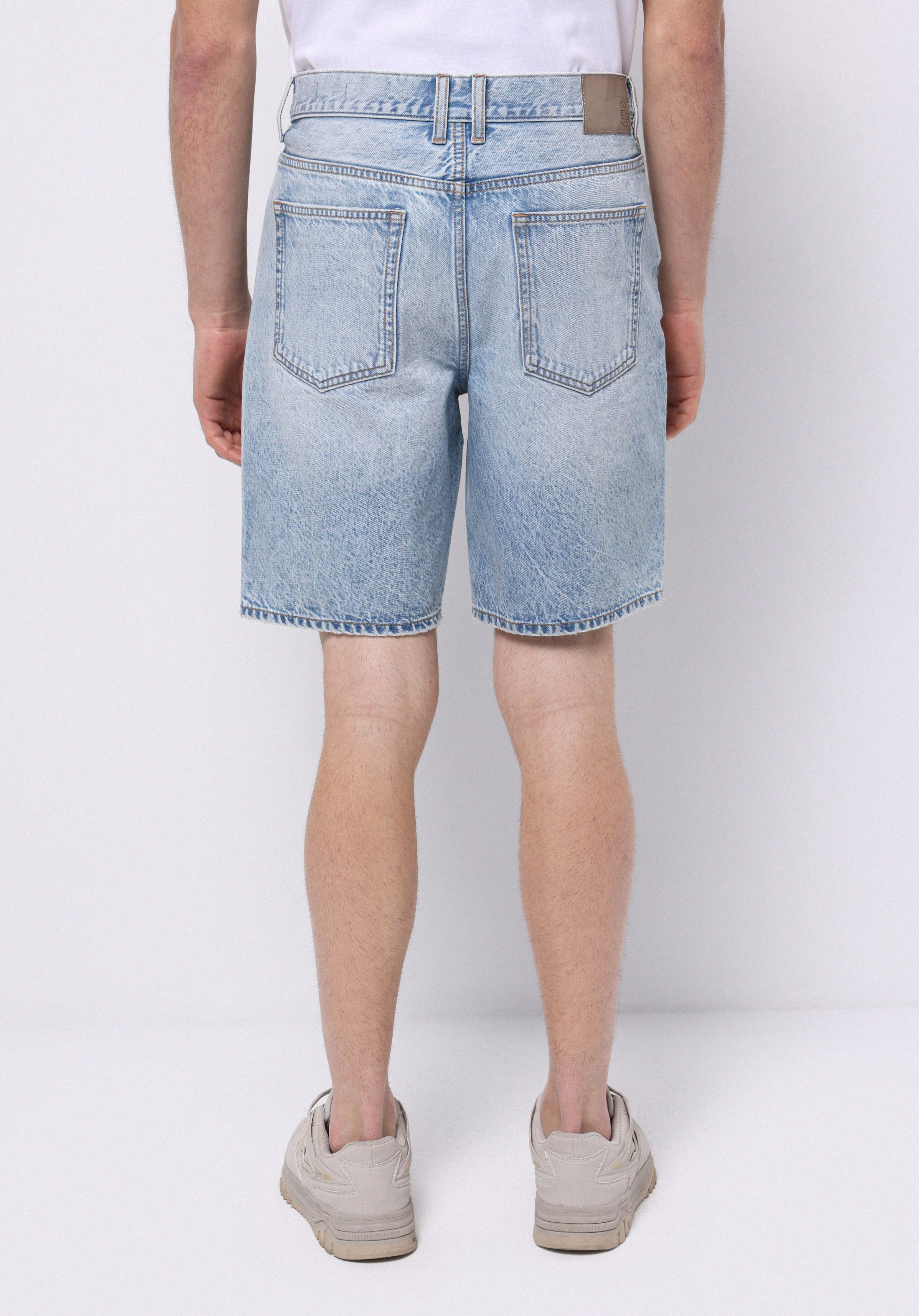 Afișați detalii pentru Short / Pantaloni Scurti De Barbati Albastru Loose Straight Fit  Cl1074449