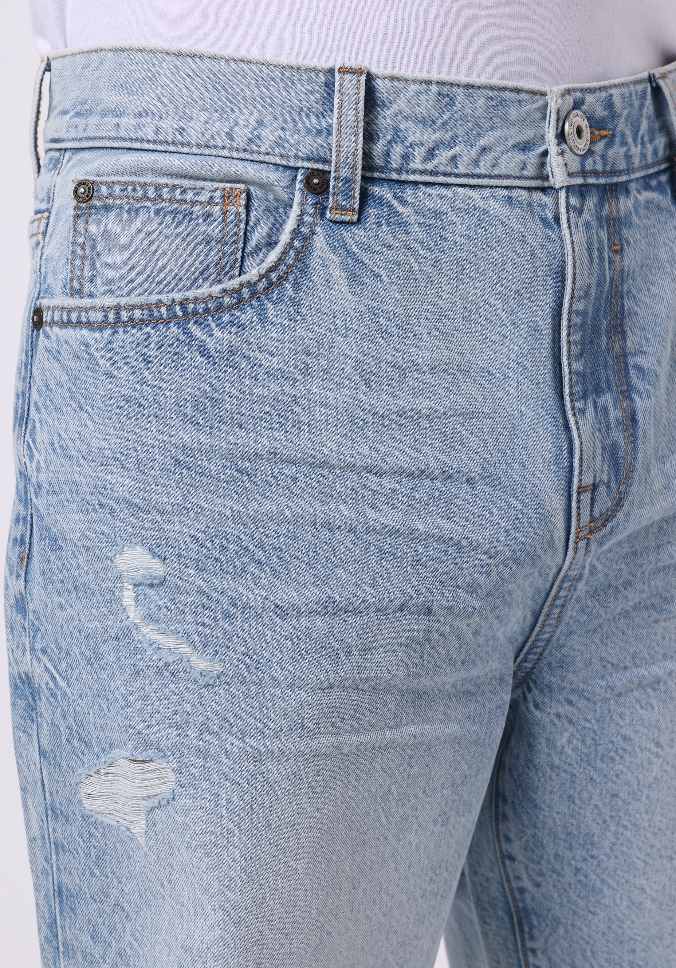Afișați detalii pentru Short / Pantaloni Scurti De Barbati Albastru Loose Straight Fit  Cl1074449