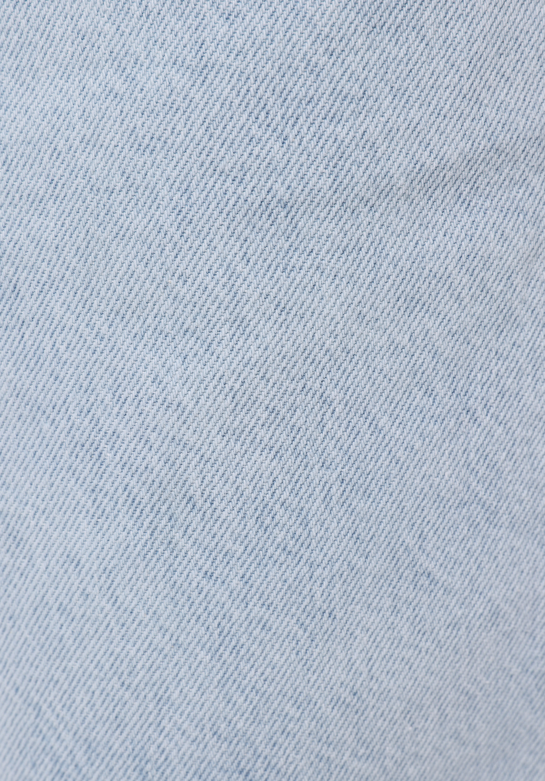 Afișați detalii pentru Mom Fit Rose Waist Straight Pantaloni Scurți De Jean İndigo Pentru Femei