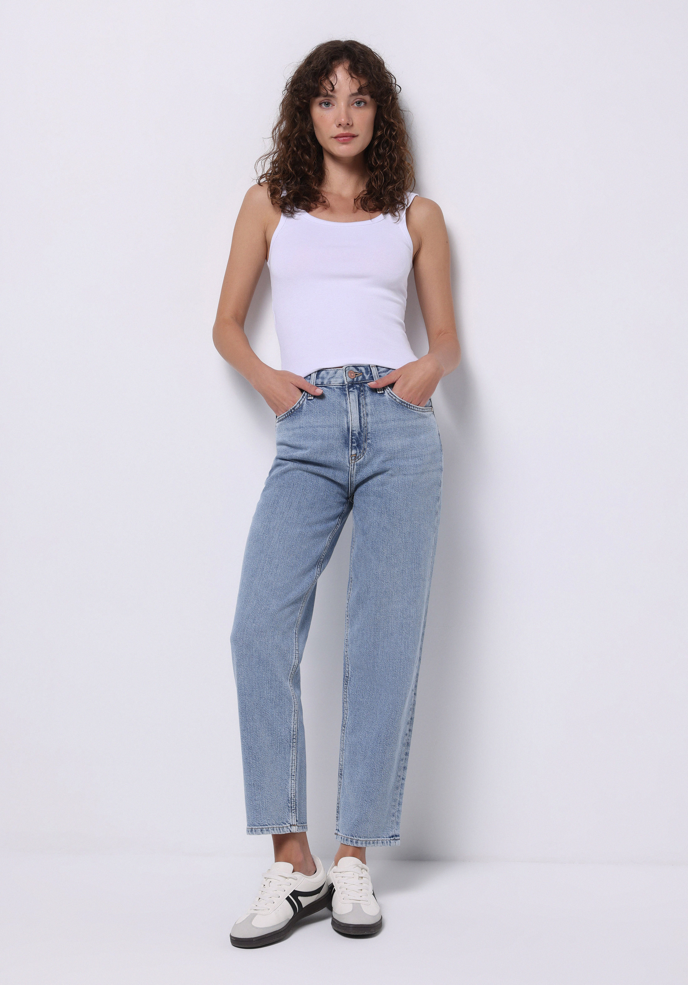 Afișați detalii pentru Pantaloni De Dama Albastru Straight Fit 884 Lauren Cl1074904