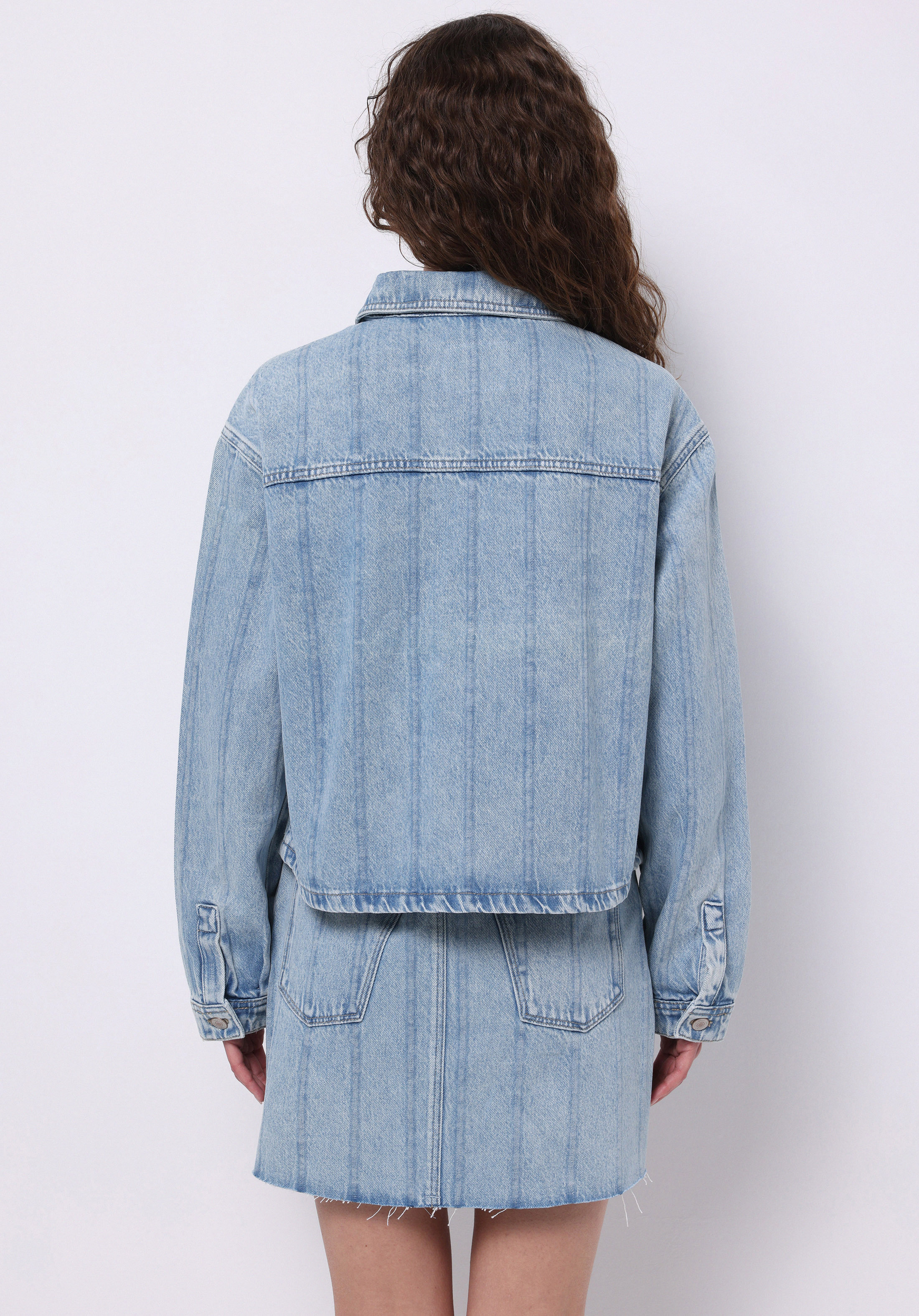 Afișați detalii pentru Jacheta De Dama Albastru Oversize Fit  Cl1075125