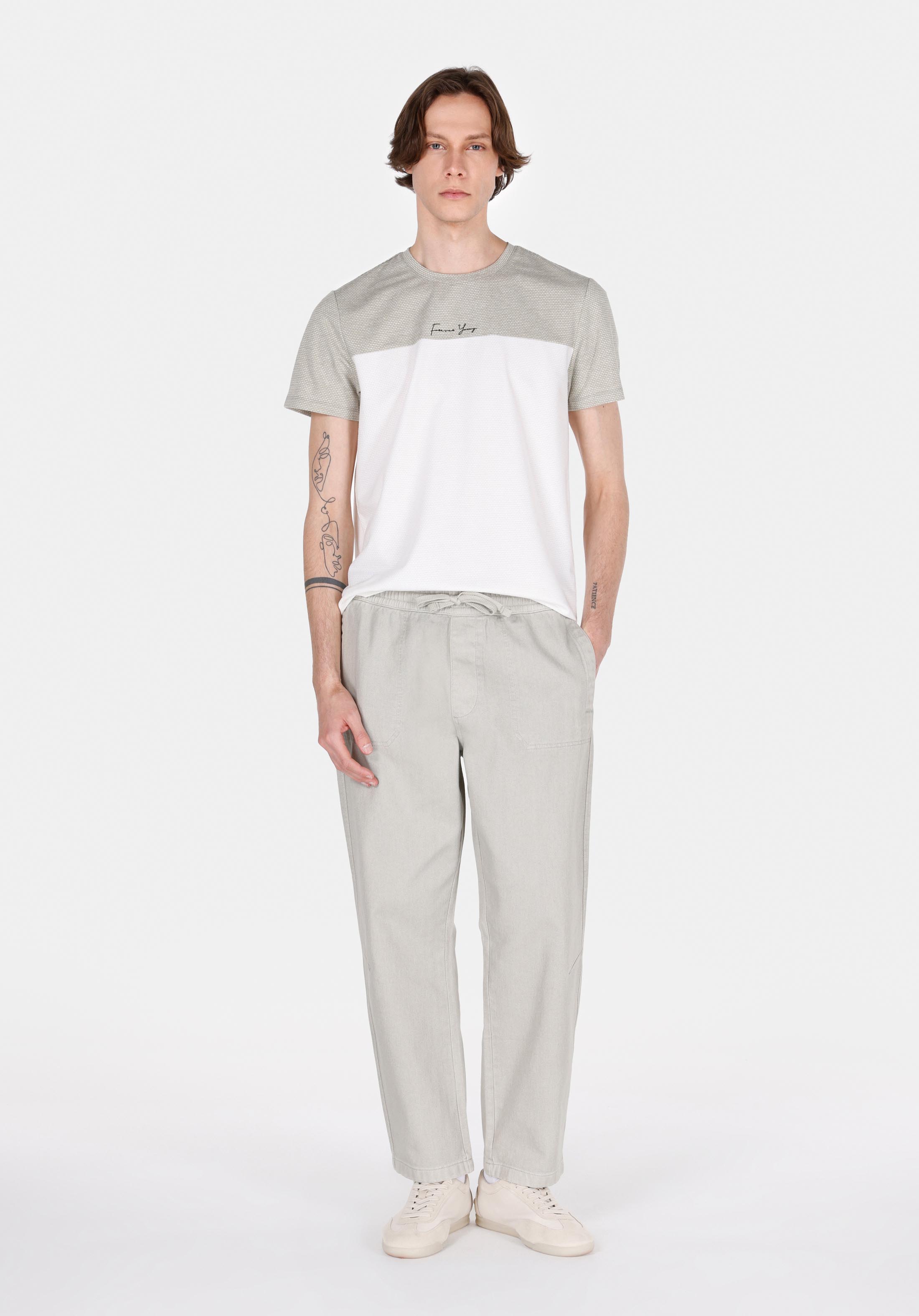Afișați detalii pentru Pantaloni De Barbati Verde Relaxed Fit  Cl1073993