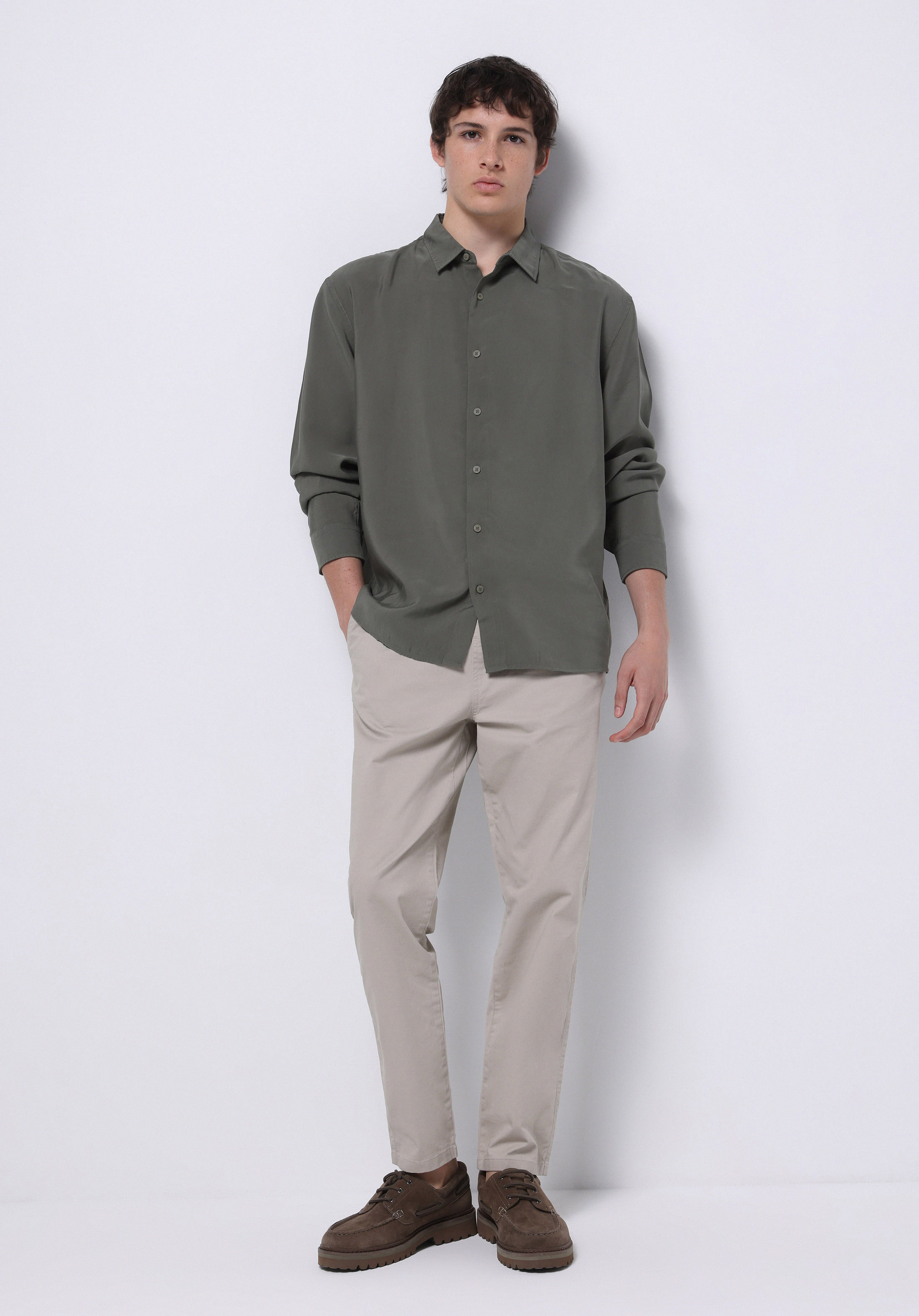 Afișați detalii pentru Camasa Cu Maneca Lunga De Barbati Kaki Comfort Fit  Cl1074507