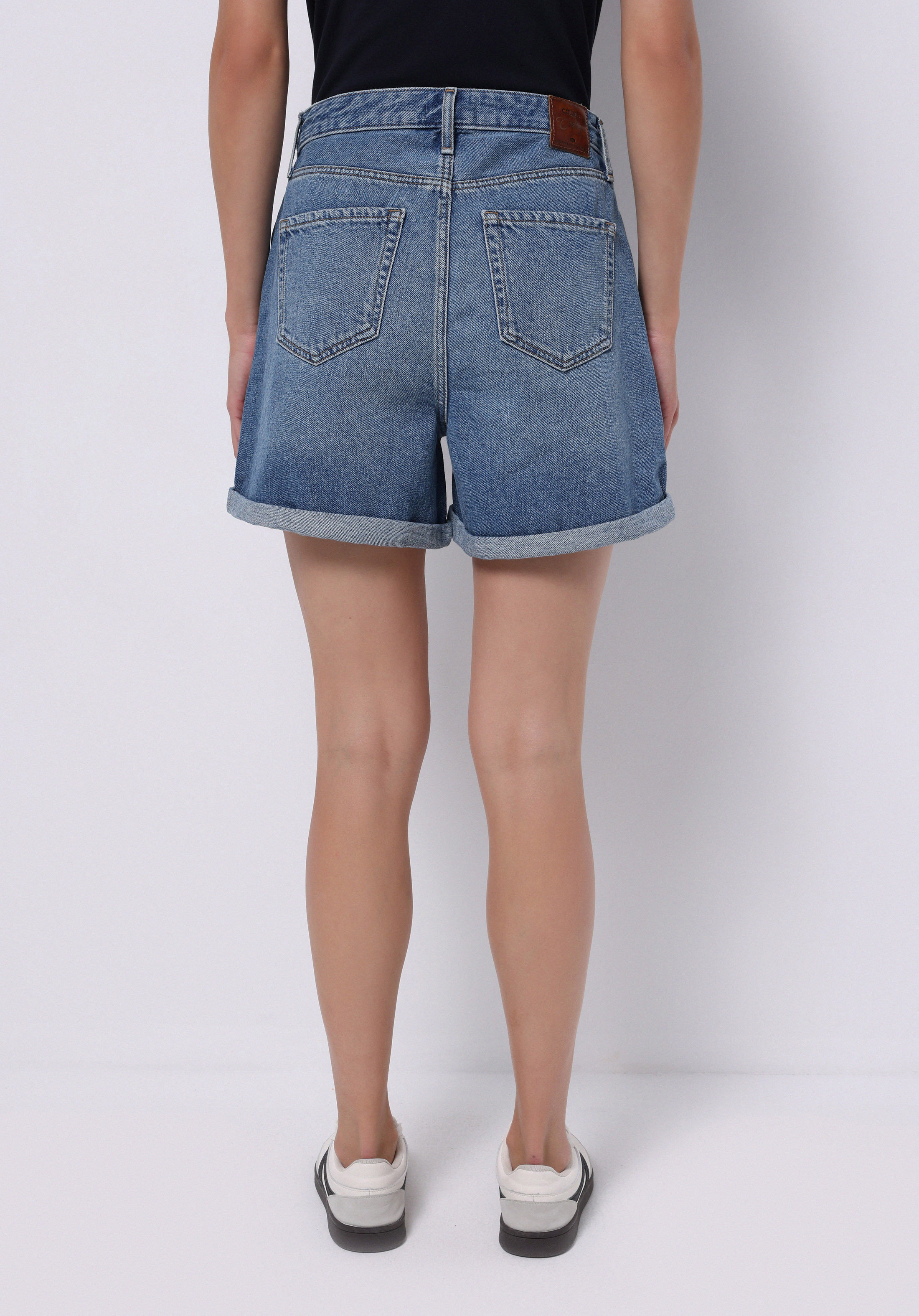 Afișați detalii pentru Short / Pantaloni Scurti De Dama Albastru Mom Fit  Cl1074504
