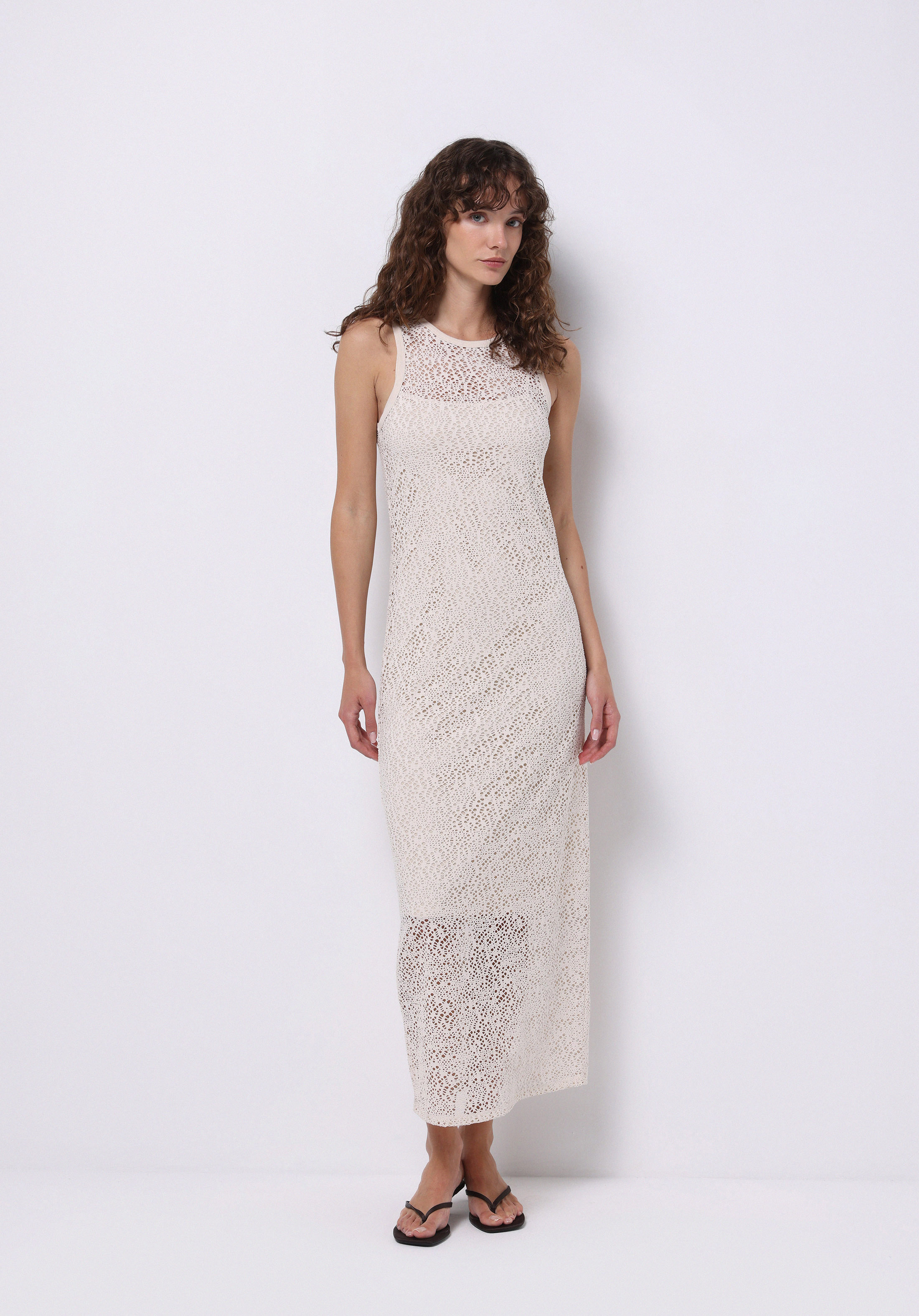 Afișați detalii pentru Rochie De Dama Ecru Slim Fit  Cl1074559