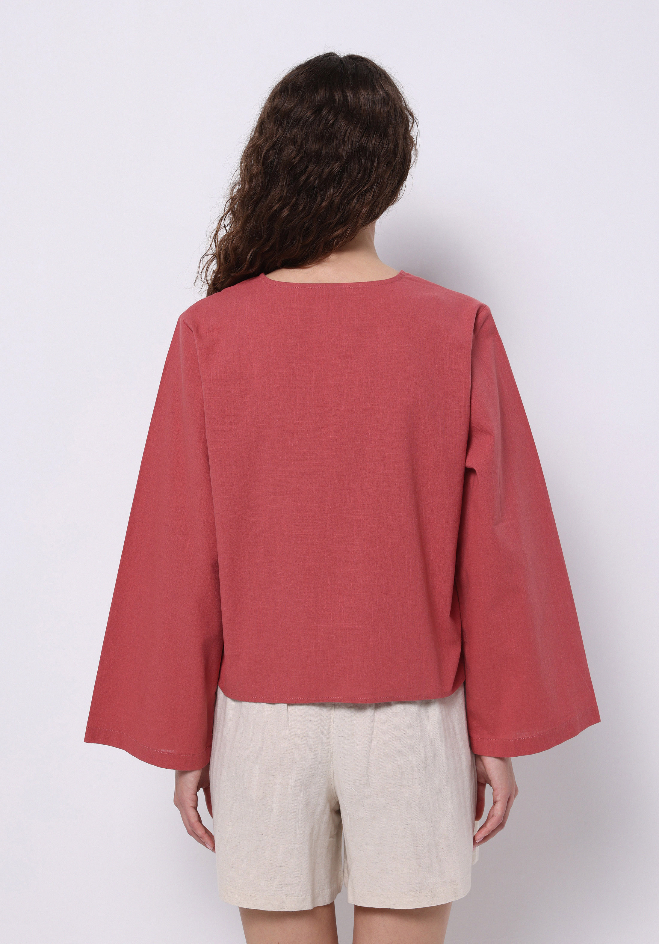 Afișați detalii pentru Bluza Cu Maneca Lunga De Dama Roz Regular Fit  Cl1074031