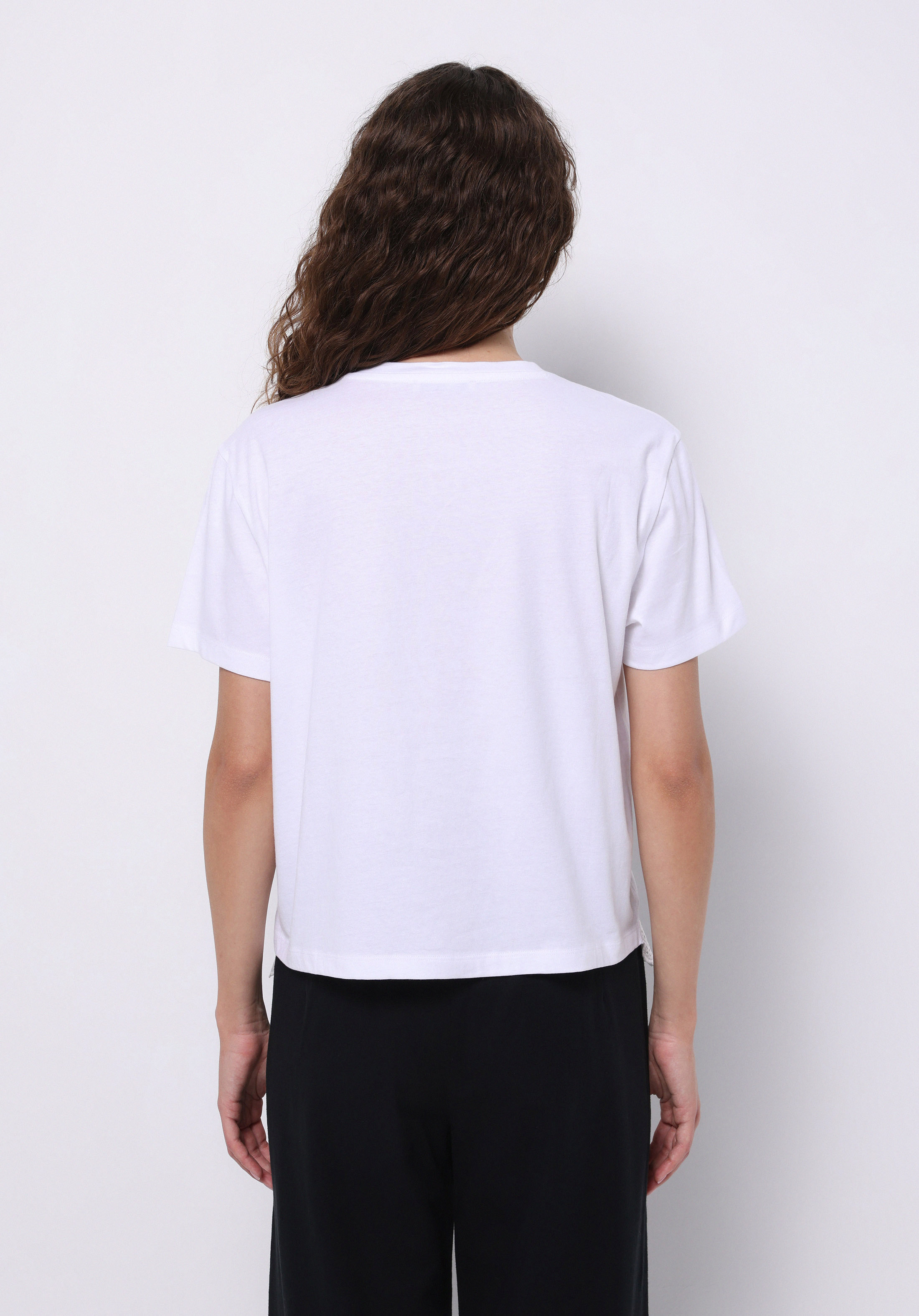 Afișați detalii pentru Tricou Cu Maneca Scurta De Dama Alb Regular Fit  Cl1074284