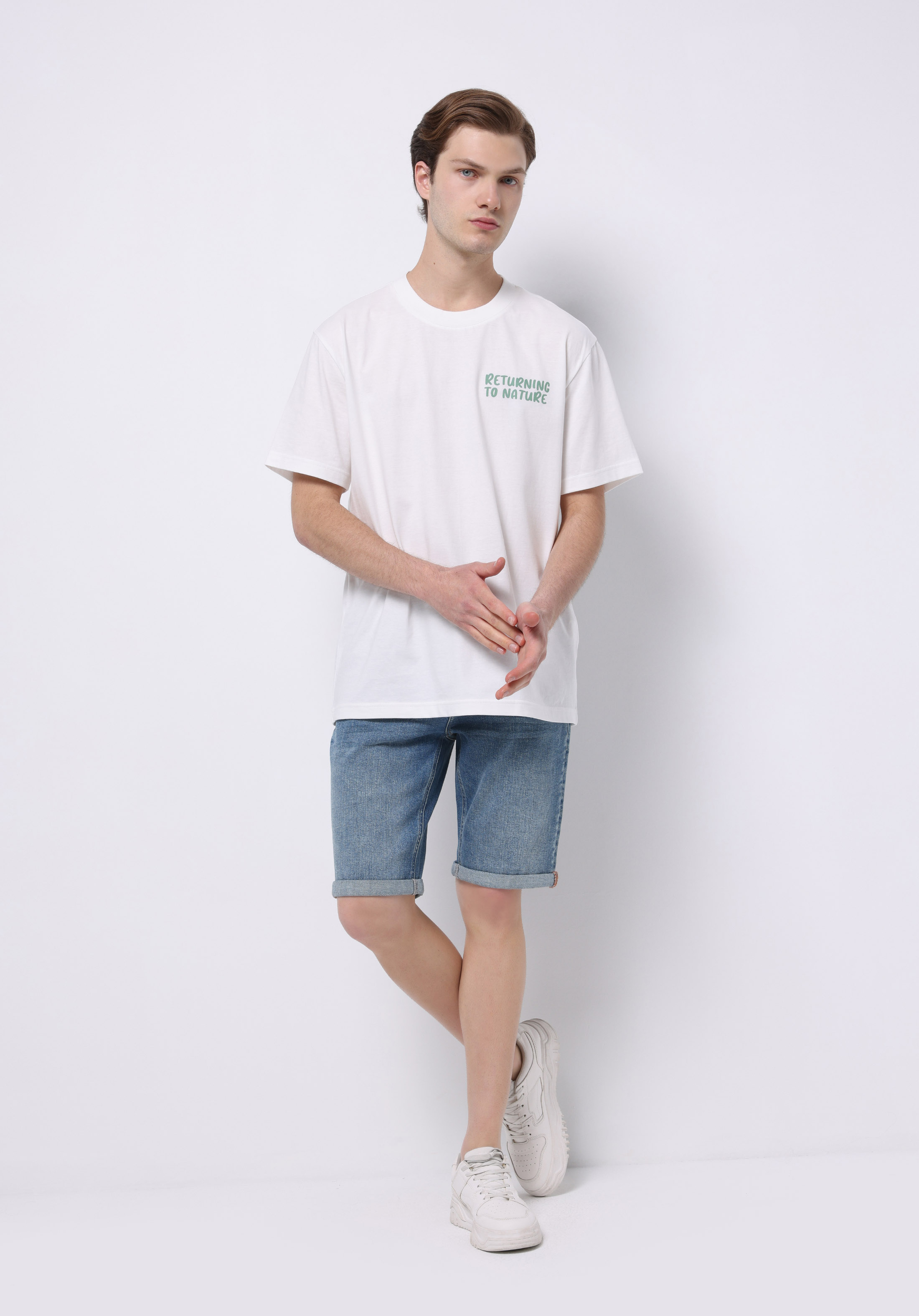 Afișați detalii pentru Short / Pantaloni Scurti De Barbati Denim Straight Fit  Cl1074439