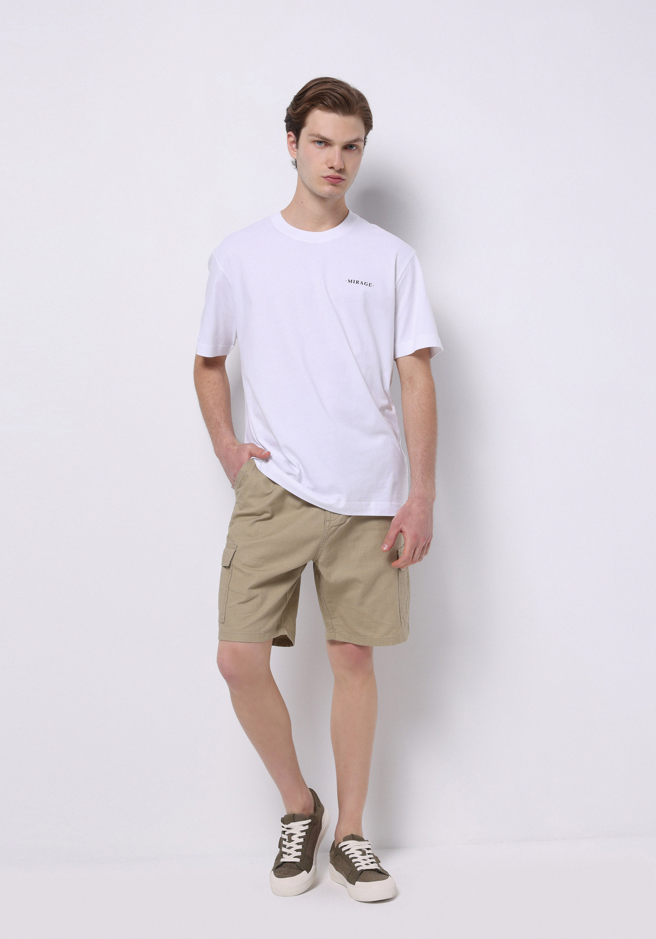 Afișați detalii pentru Short / Pantaloni Scurti De Barbati Bej Regular Fit  Cl1074525