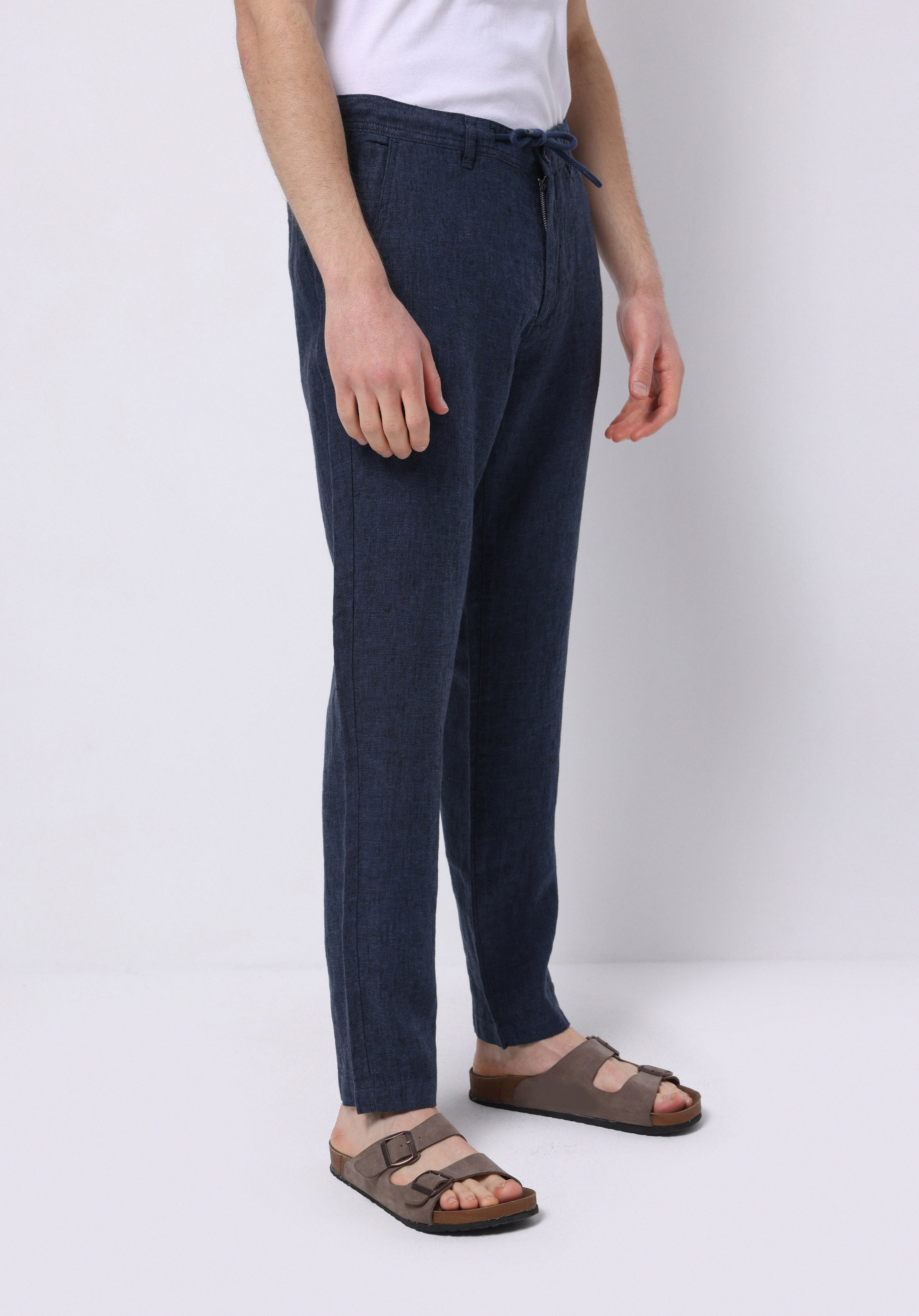 Afișați detalii pentru Pantaloni De Barbati Albastru Marin Regular Fit  Cl1074563