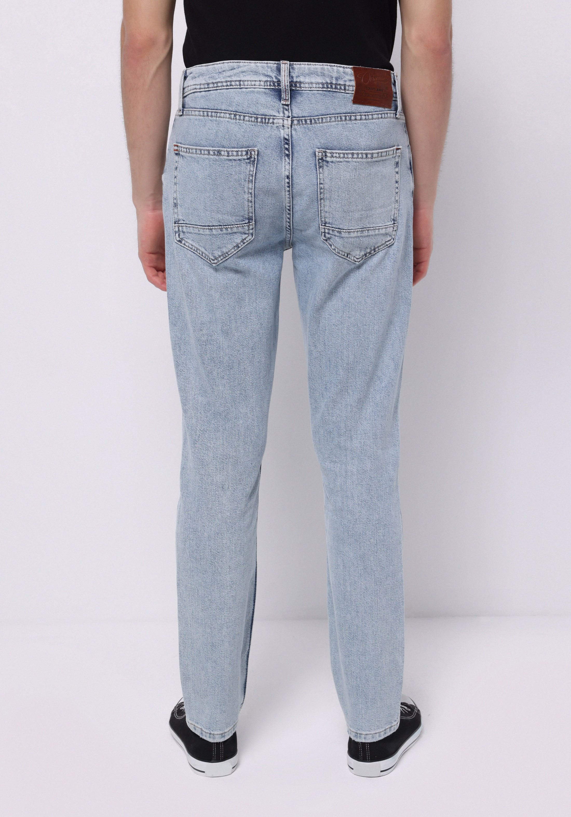 Afișați detalii pentru Pantaloni De Barbati Albastru Straight Fit 044 Karl Cl1074729