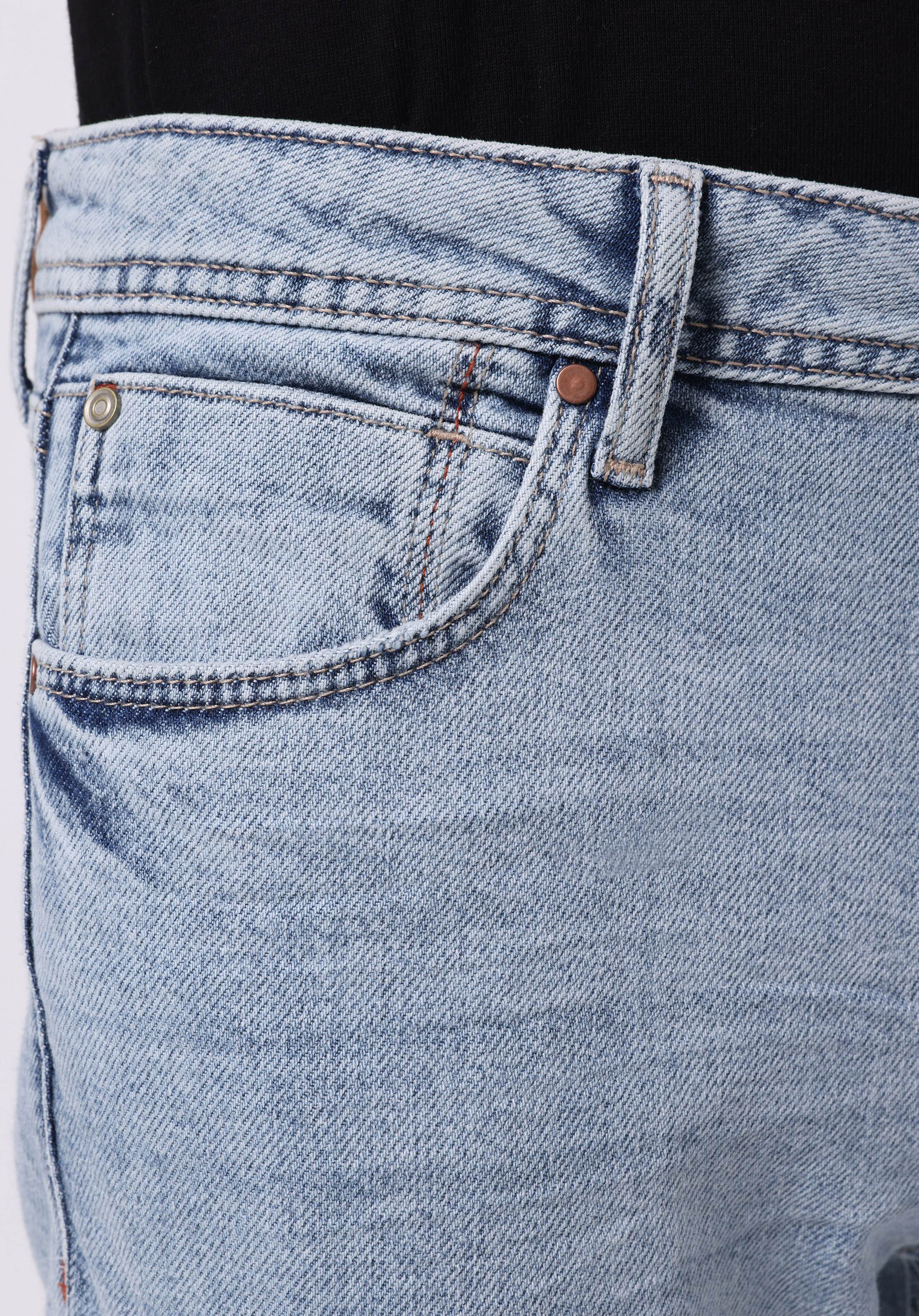 Afișați detalii pentru Pantaloni De Barbati Albastru Straight Fit 044 Karl Cl1074729
