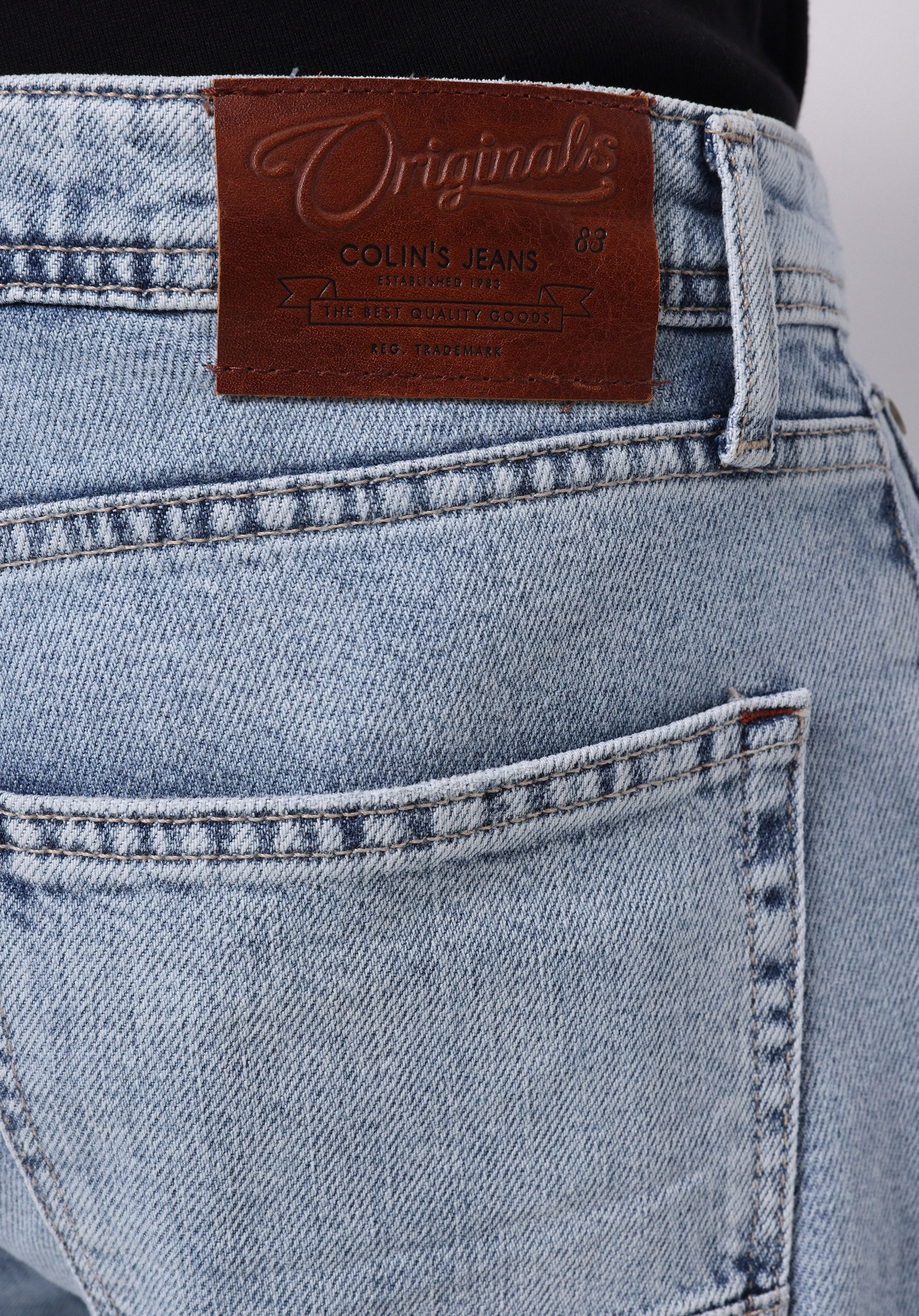 Afișați detalii pentru Pantaloni De Barbati Albastru Straight Fit 044 Karl Cl1074729