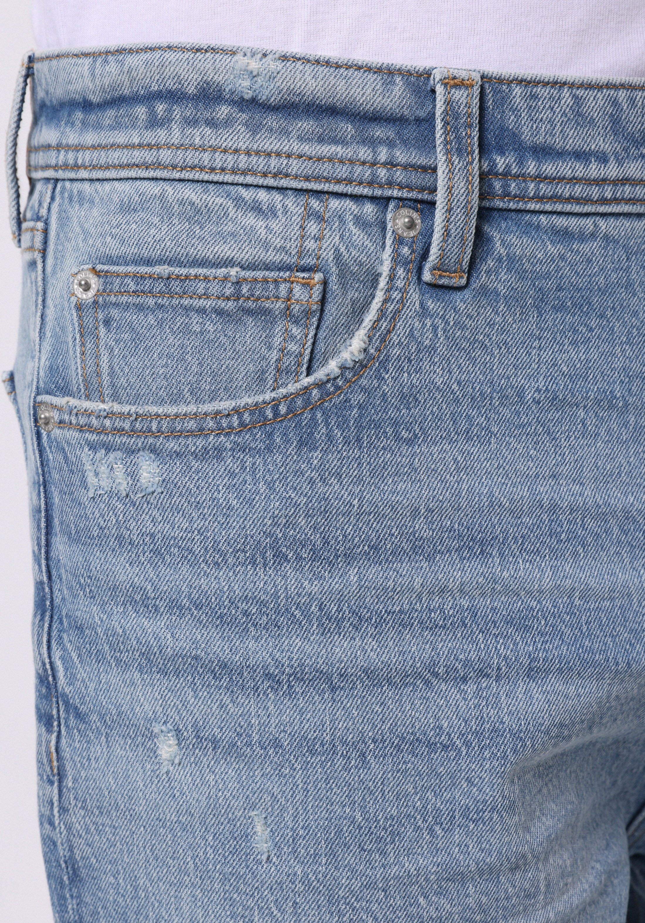Afișați detalii pentru Straigt Fit Talie Joasă Pantaloni Scurți De Jean İndigo Pentru Bărbați